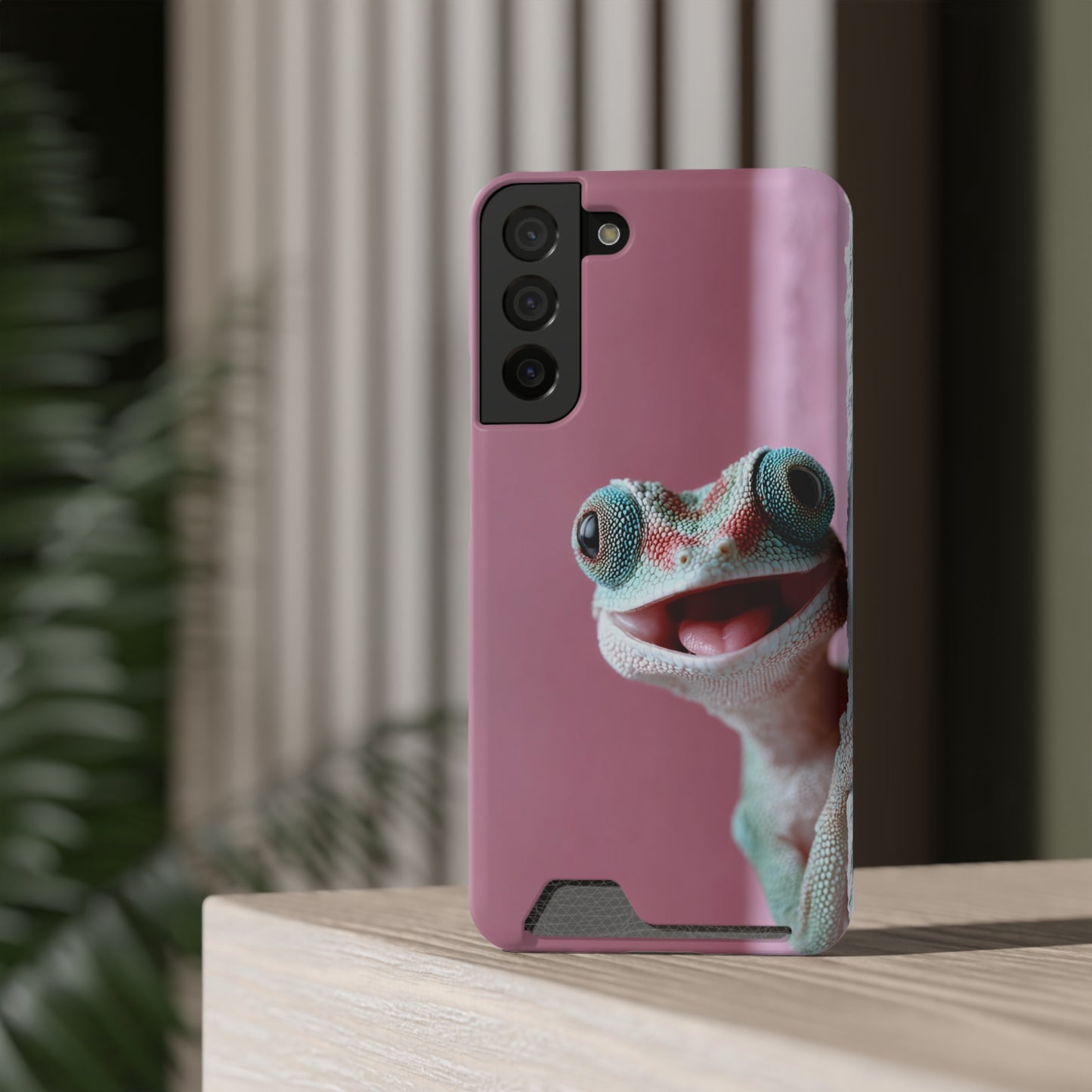 Whimsical Phone Case with Card Holder - Cute Gecko Design, Fun Gift for Kids, Stylish Accessory for Everyday Use, Perfect for [...]