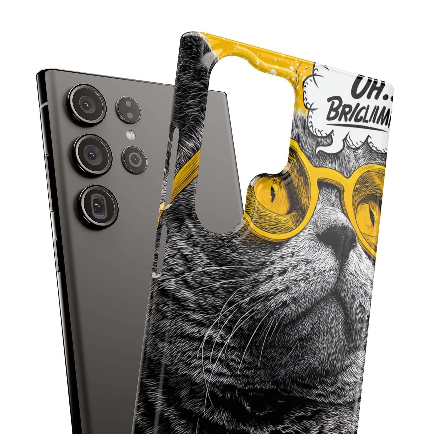 Playful Cat Snap Case - Quirky Phone Cover for Cat Lovers, Gift for Pet Enthusiasts, Funny Accessory for Any Occasion