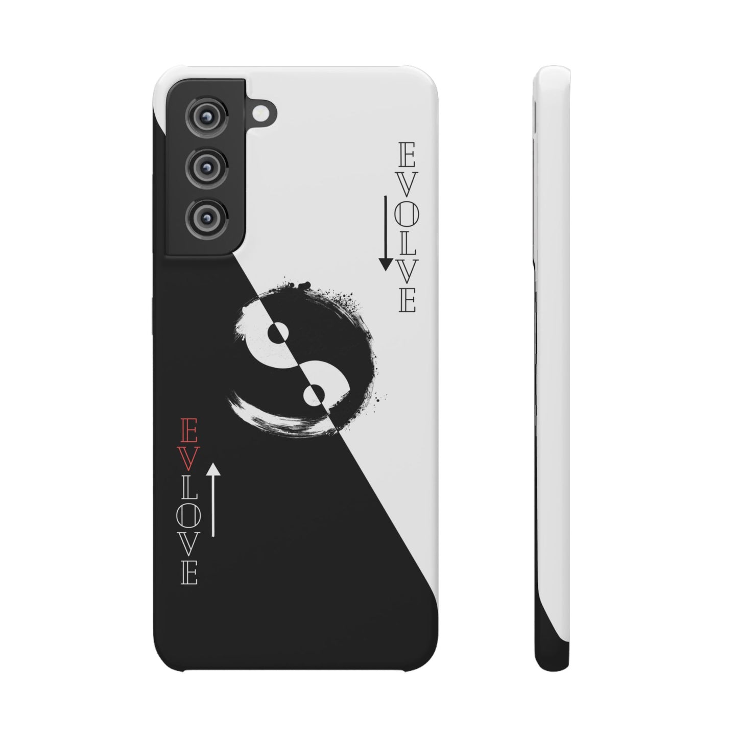 Yin Yang Evolve Black and White Snap Case Cover for iPhone and Samsung