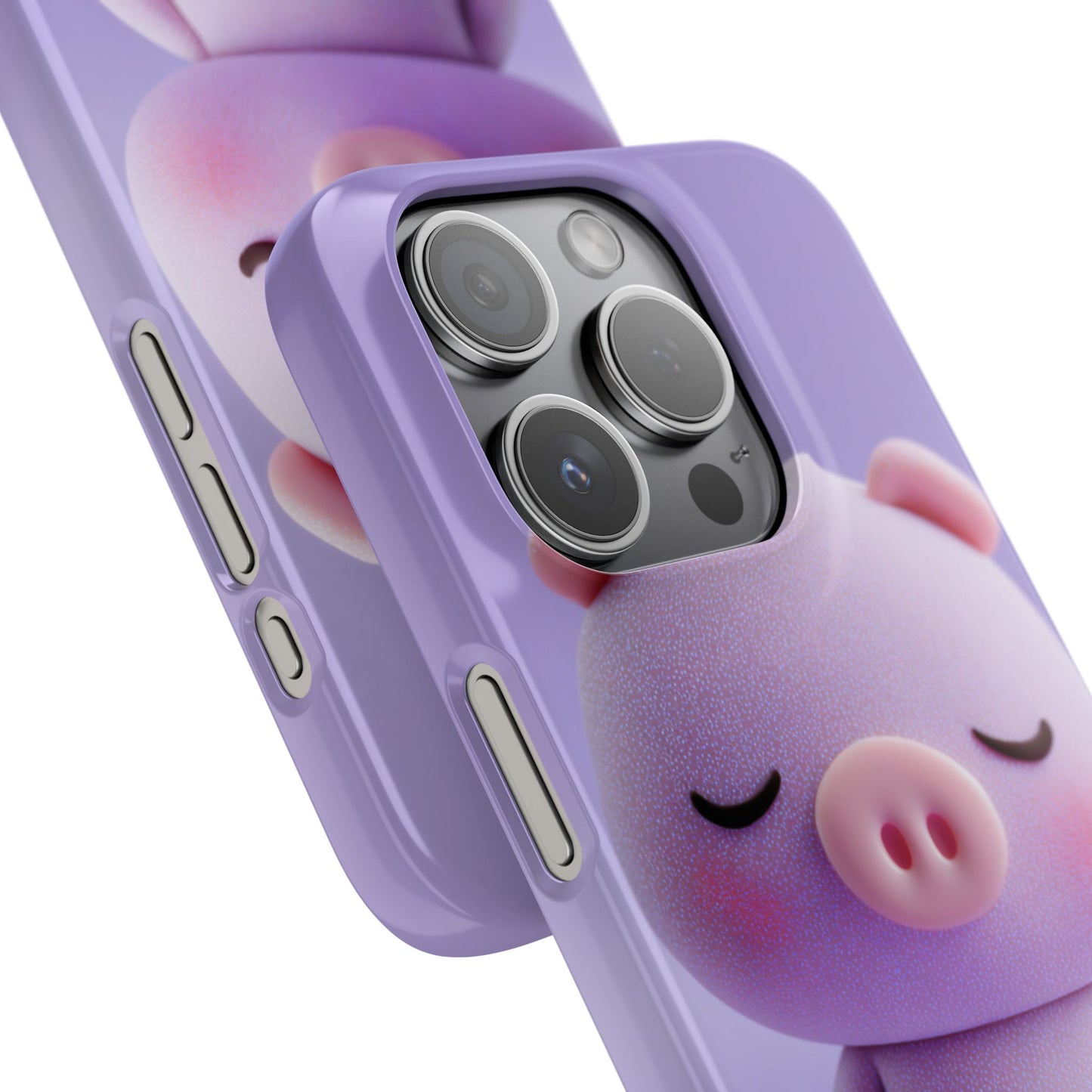 Cute Pig Snap Case for iPhone, Animal Lovers Phone Cover, Kawaii Aesthetic Accessory, Birthday Gift, Unique Phone Protection