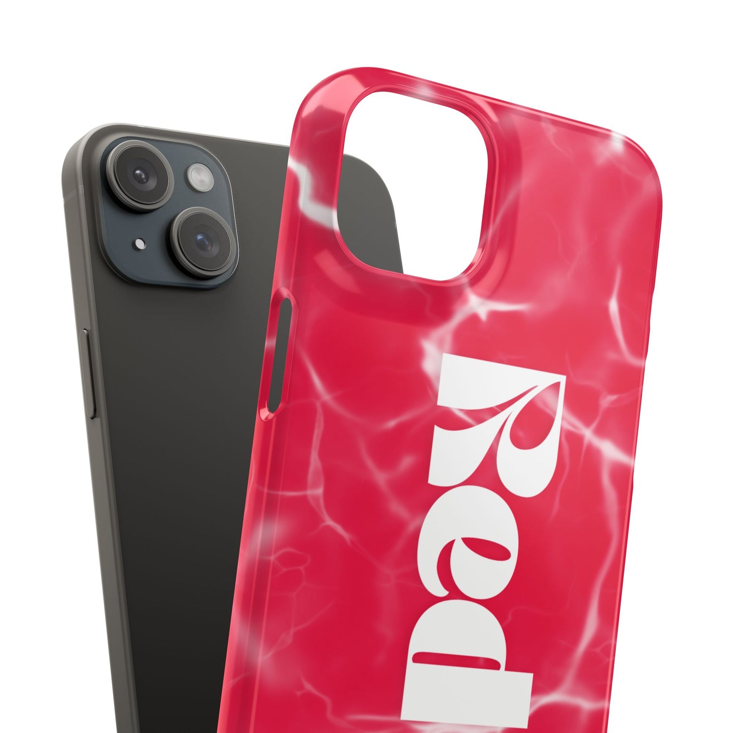 Vibrant Red Snap Case for iPhone, Trendy Phone Cover, Gift for Her, Summer Accessory, Stylish Tech Protection