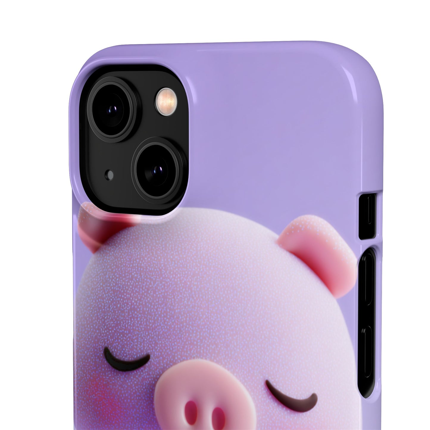 Cute Pig Snap Case for iPhone, Animal Lovers Phone Cover, Kawaii Aesthetic Accessory, Birthday Gift, Unique Phone Protection