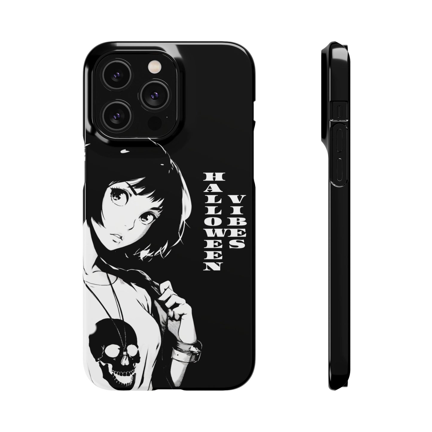 Halloween Vibes Snap Case Black and White Protective Phone Cover for iPhone and Samsung