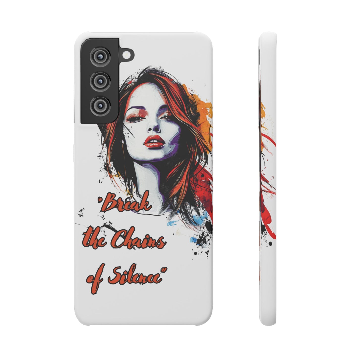 Empowering Art Snap Cases, Phone Cover, Break the Chains of Silence, Unique Gift, Inspirational Tech Accessories