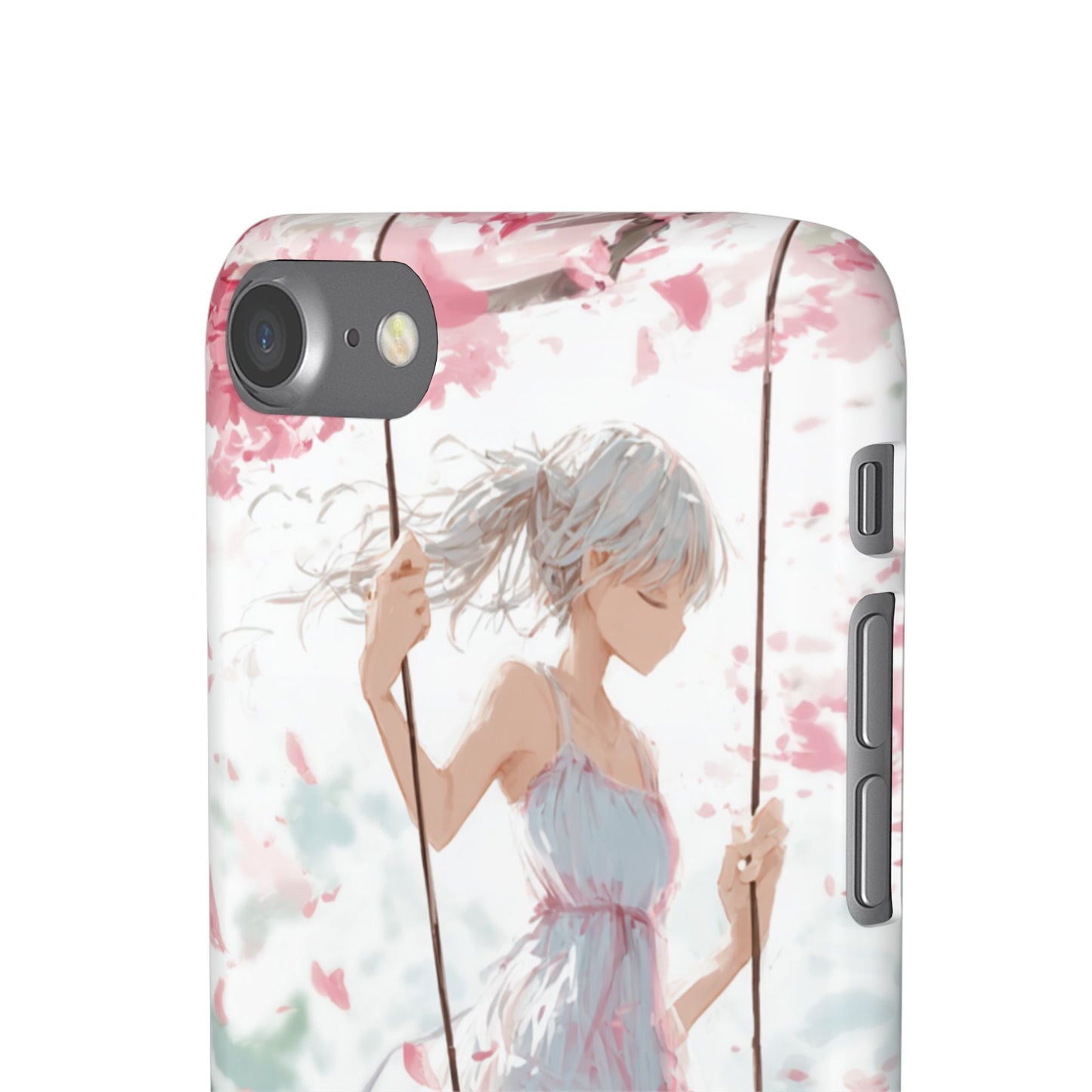 Elegant Floral Snap Cases for iPhone, Personalized Phone Covers, Cute Spring Gifts, Anime Aesthetic Accessories, Flower-themed Cell [...]
