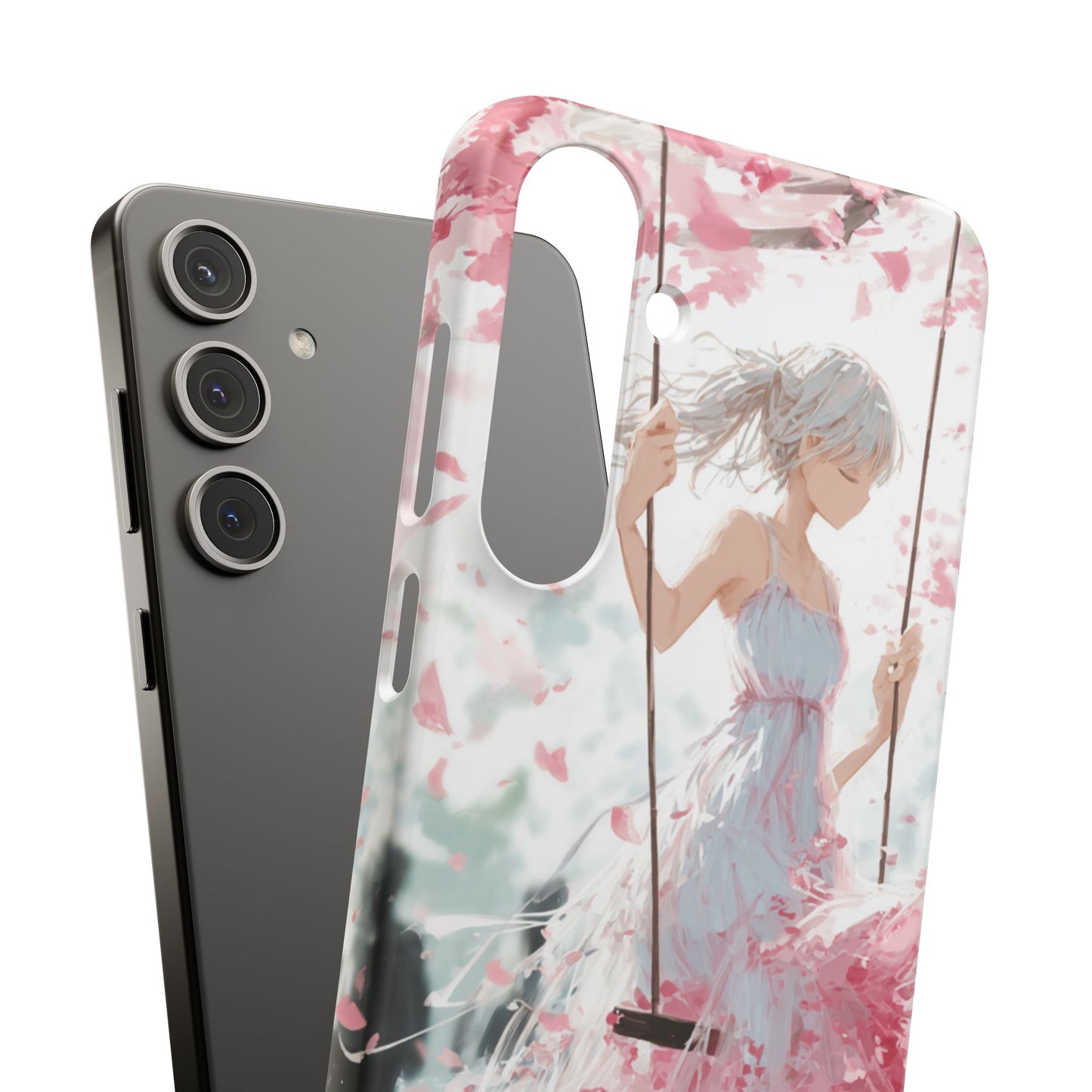 Elegant Floral Snap Cases for iPhone, Personalized Phone Covers, Cute Spring Gifts, Anime Aesthetic Accessories, Flower-themed Cell [...]