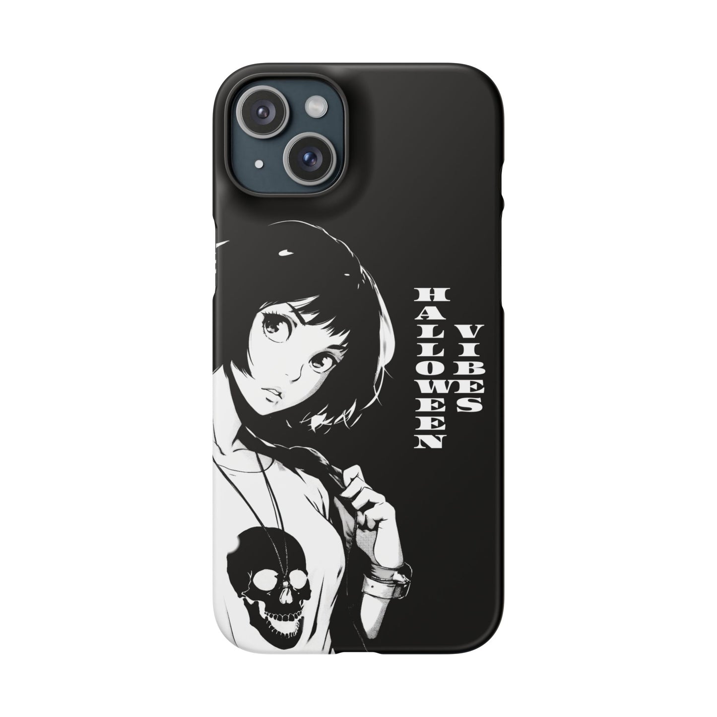 Halloween Vibes Snap Case Black and White Protective Phone Cover for iPhone and Samsung