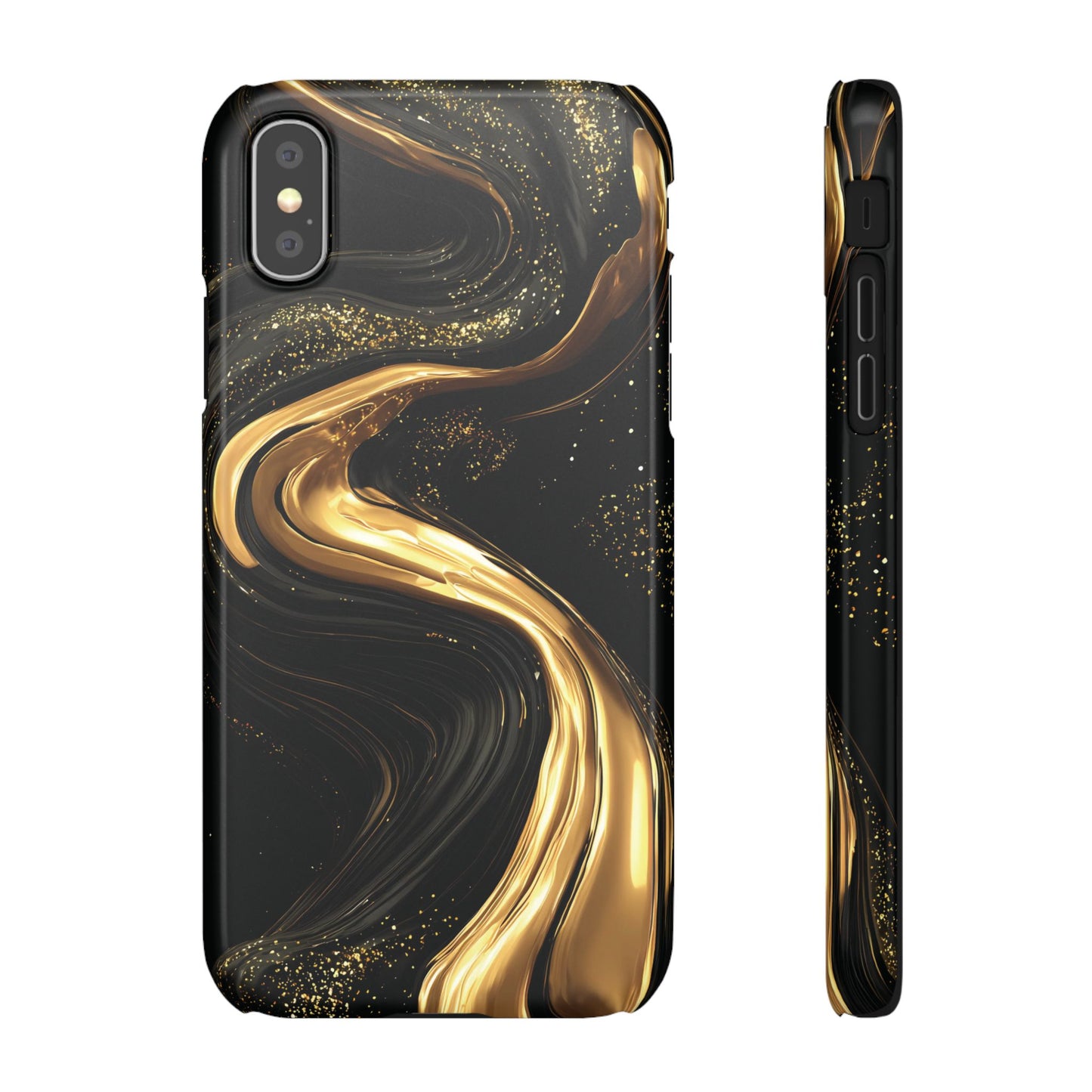 Elegant Gold Swirl Snap Case - Stylish Phone Cover, Modern Accessory, Gift for Her, Luxe Phone Case, Trendy Decor