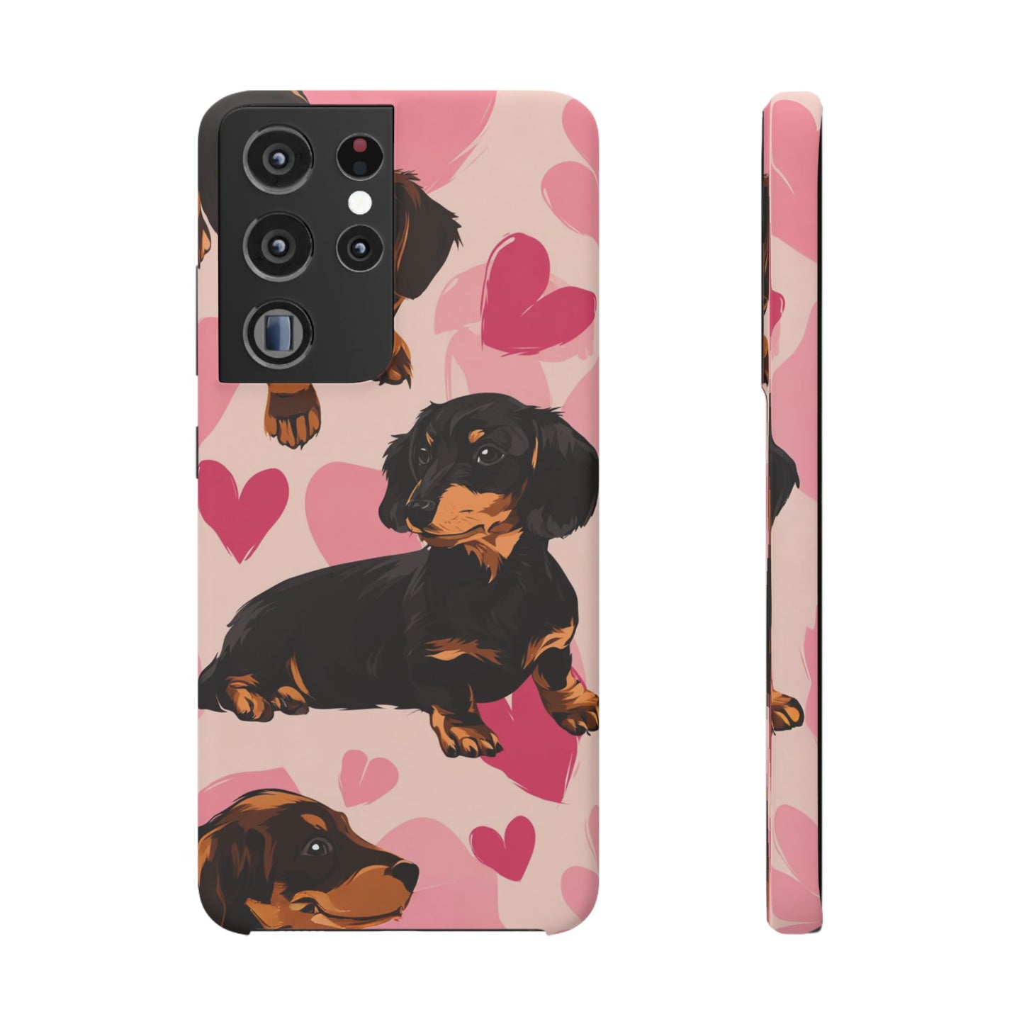 Pink Dachshund Love Phone Case for Iphone and Samsung Customistion and Free Shipping Avvialable