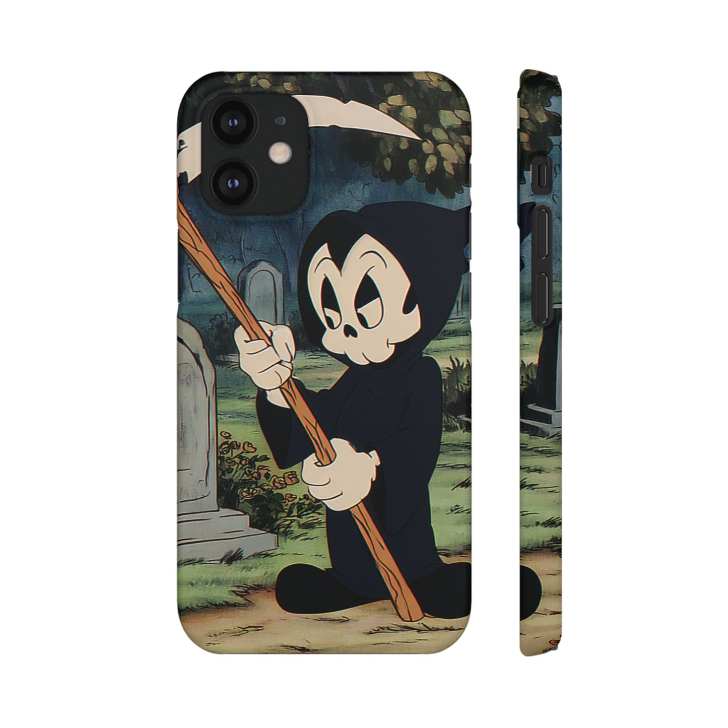 Grim Reaper Snap Case, Halloween Phone Case, Cute Death Phone Cover, Spooky Accessories, Unique Phone Protector