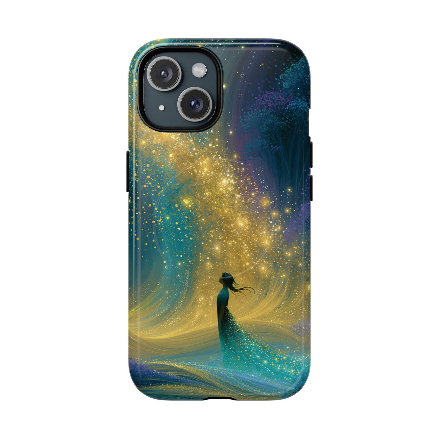 Mystical Nightfall Phone Case — Starry Silhouette Tough Magnetic Case