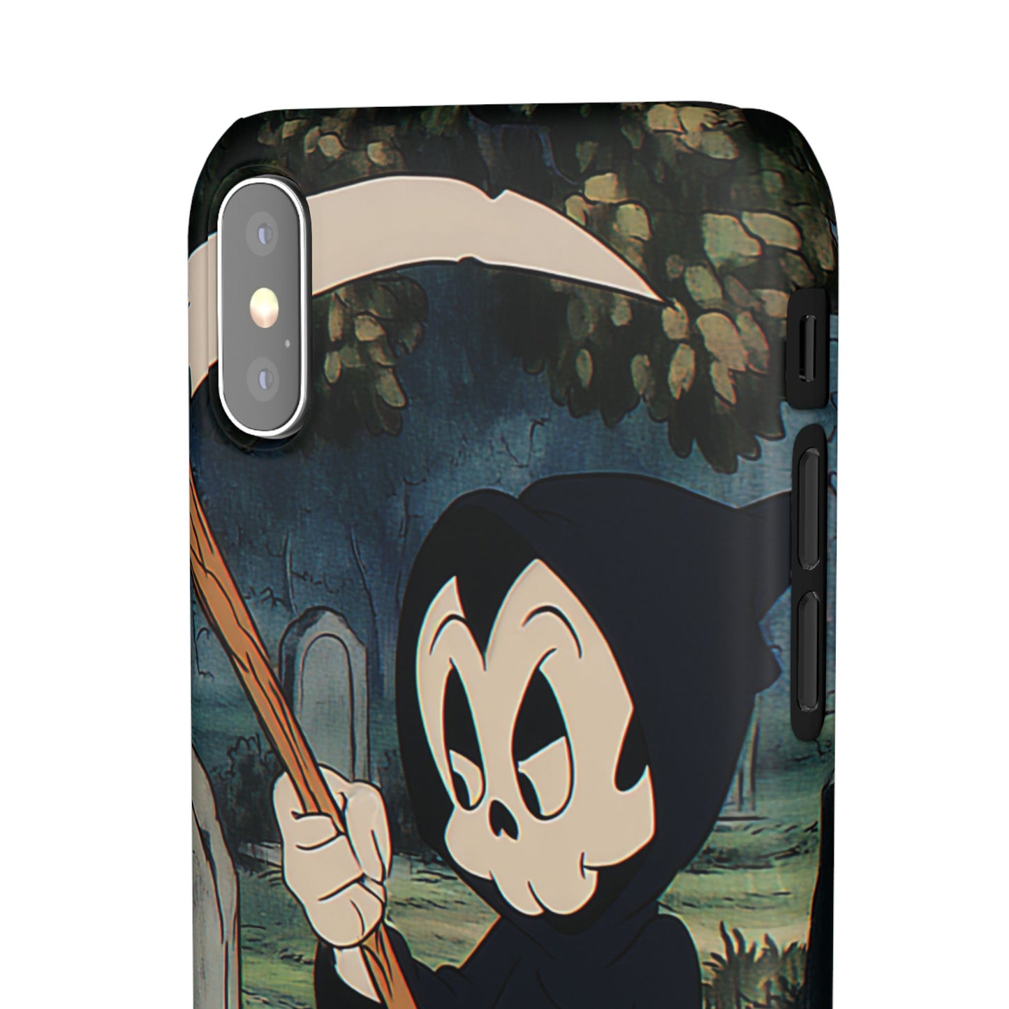Grim Reaper Snap Case, Halloween Phone Case, Cute Death Phone Cover, Spooky Accessories, Unique Phone Protector