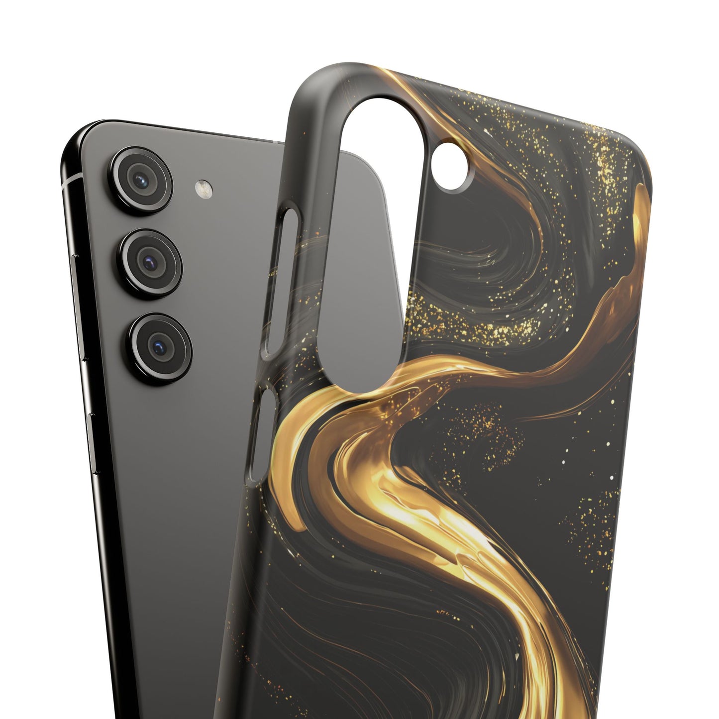 Elegant Gold Swirl Snap Case - Stylish Phone Cover, Modern Accessory, Gift for Her, Luxe Phone Case, Trendy Decor