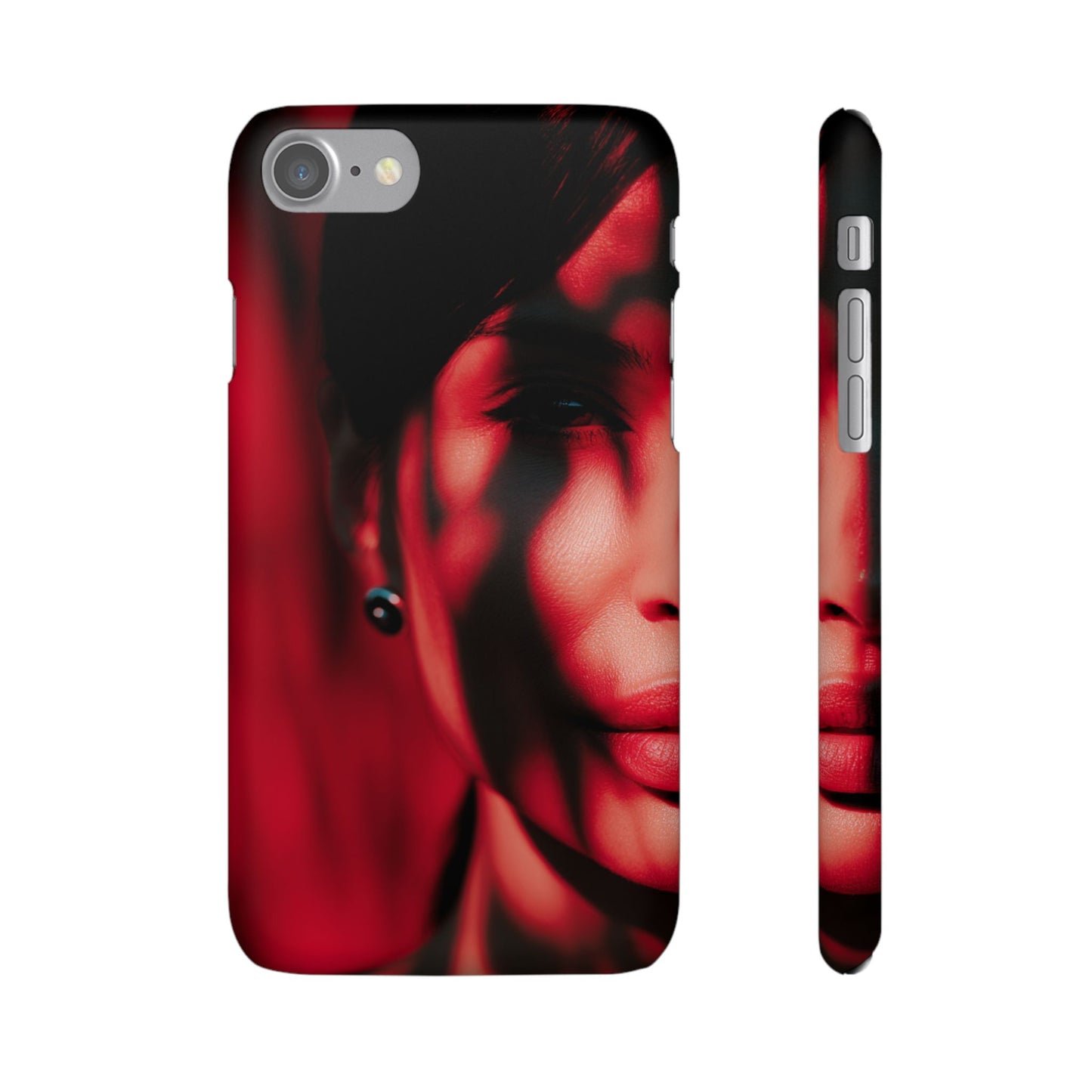 Stylish Snap Cases for Phone, Artistic Phone Cover, Unique Gifts, Red Aesthetic Case, Trendy Accessory, Vibrant Protection