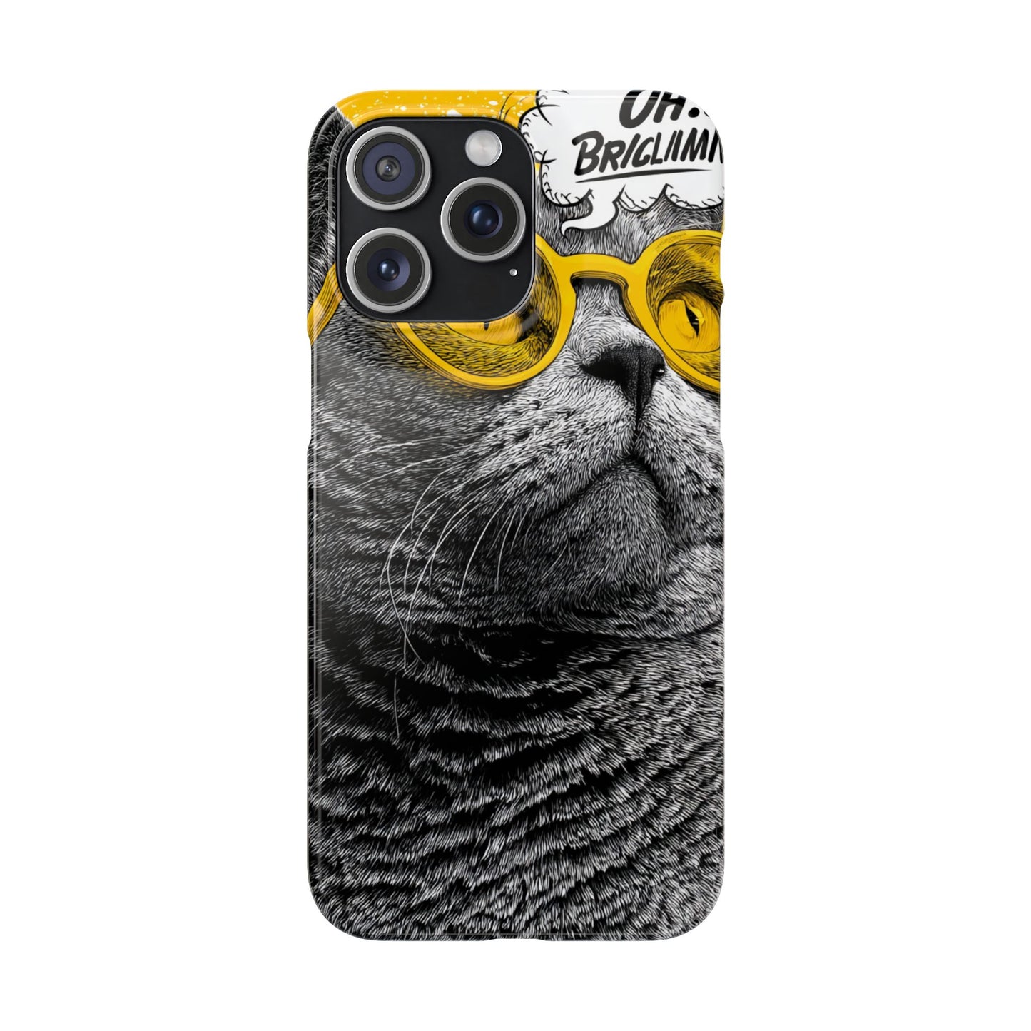 Playful Cat Snap Case - Quirky Phone Cover for Cat Lovers, Gift for Pet Enthusiasts, Funny Accessory for Any Occasion