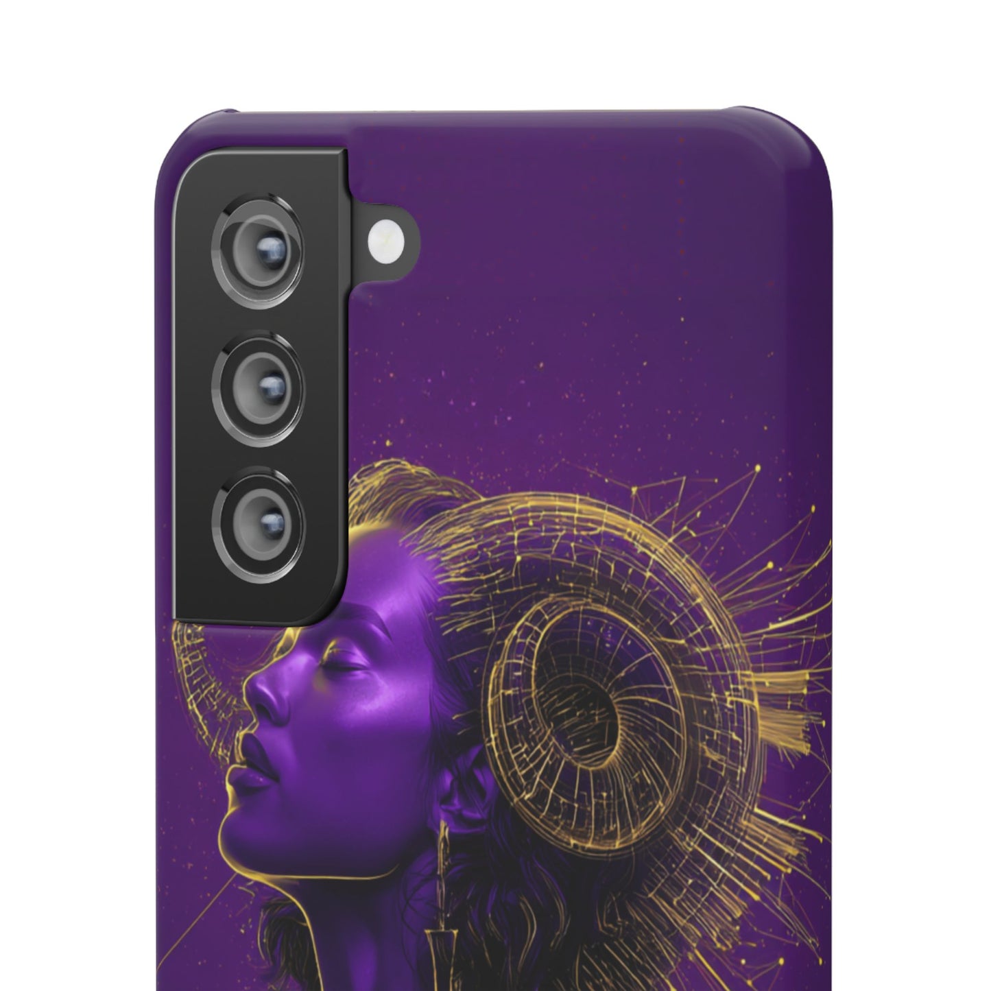 Purple & Gold Celestial Virgo Phone Case – Snap Cover for Samsung & iPhone