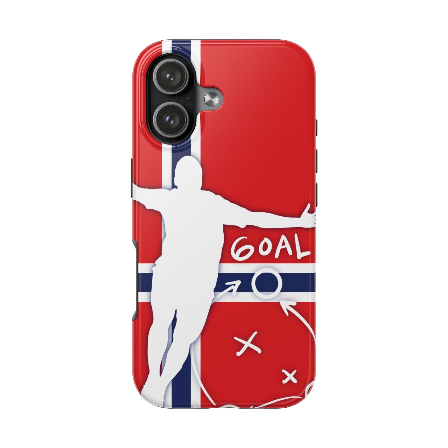 Norway Soccer Tough Phone Case — 'Goal' Silhouette Protective Cover
