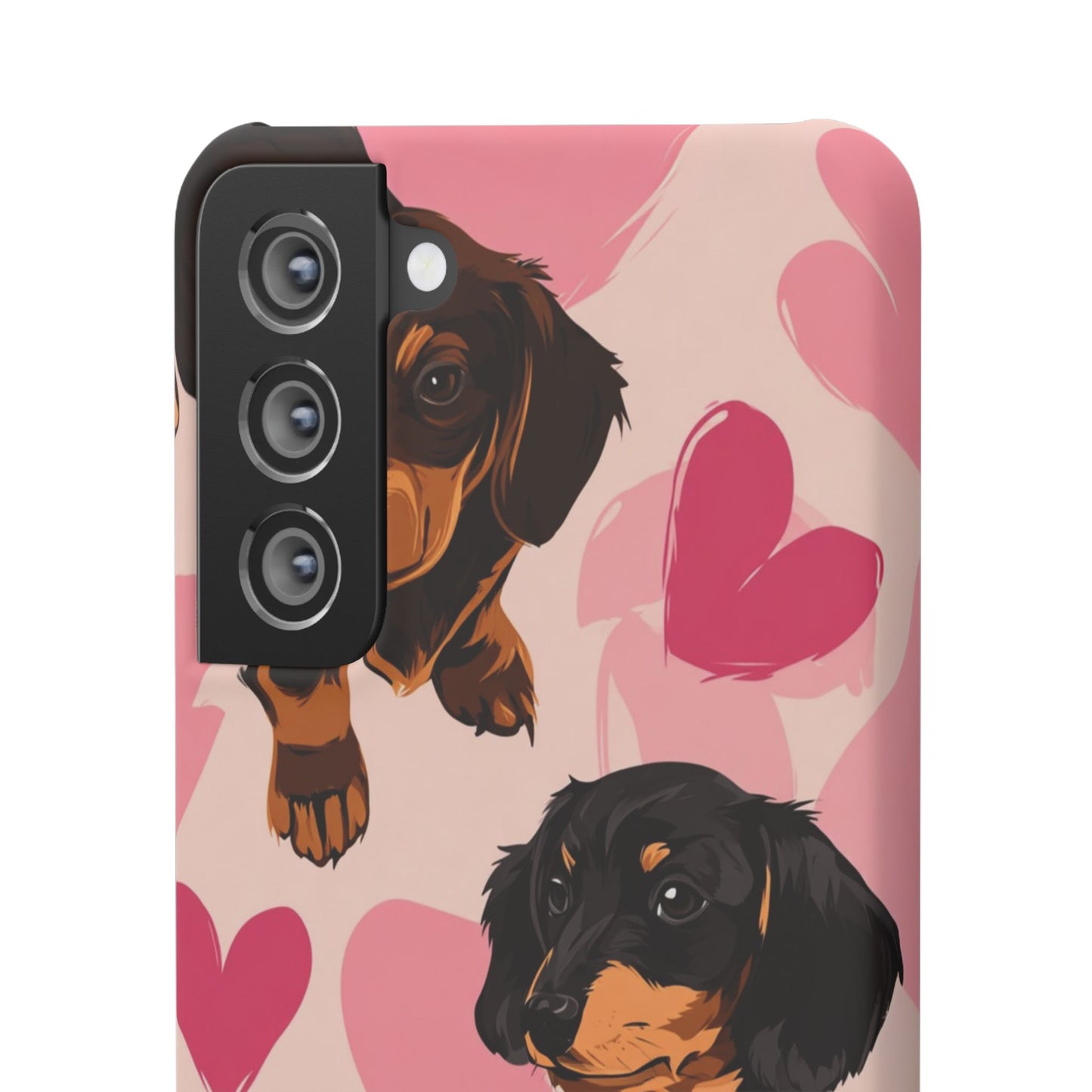 Pink Dachshund Love Phone Case for Iphone and Samsung Customistion and Free Shipping Avvialable