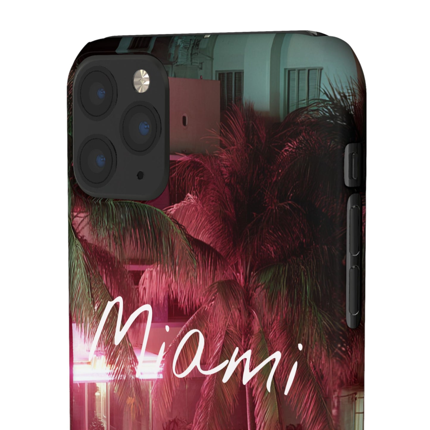 Miami Vibes Snap Case, Tropical Phone Cover, Summer Accessory, Gift for Travel Lovers, Neon Aesthetic, Beach-themed Tech