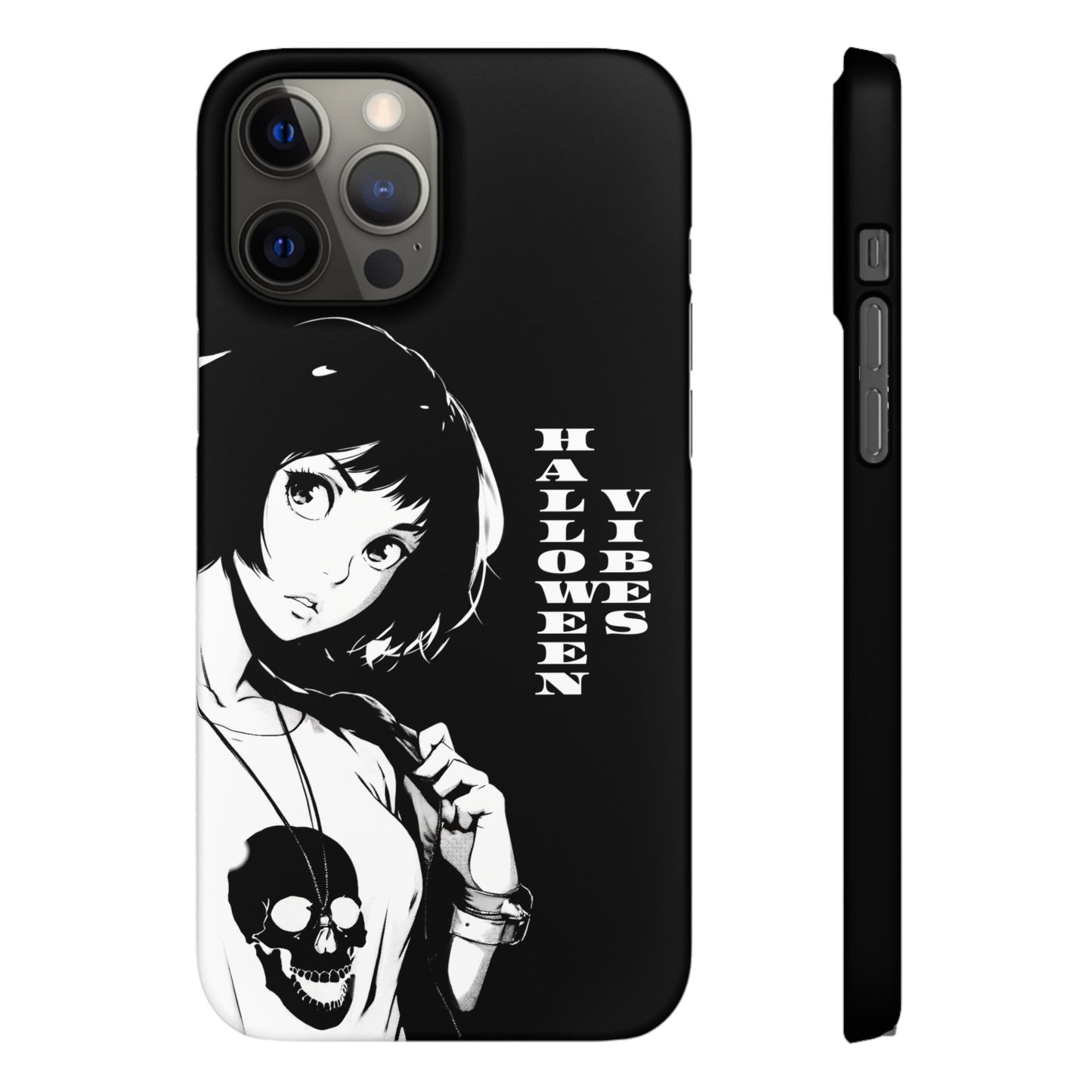 Halloween Vibes Snap Case Black and White Protective Phone Cover for iPhone and Samsung