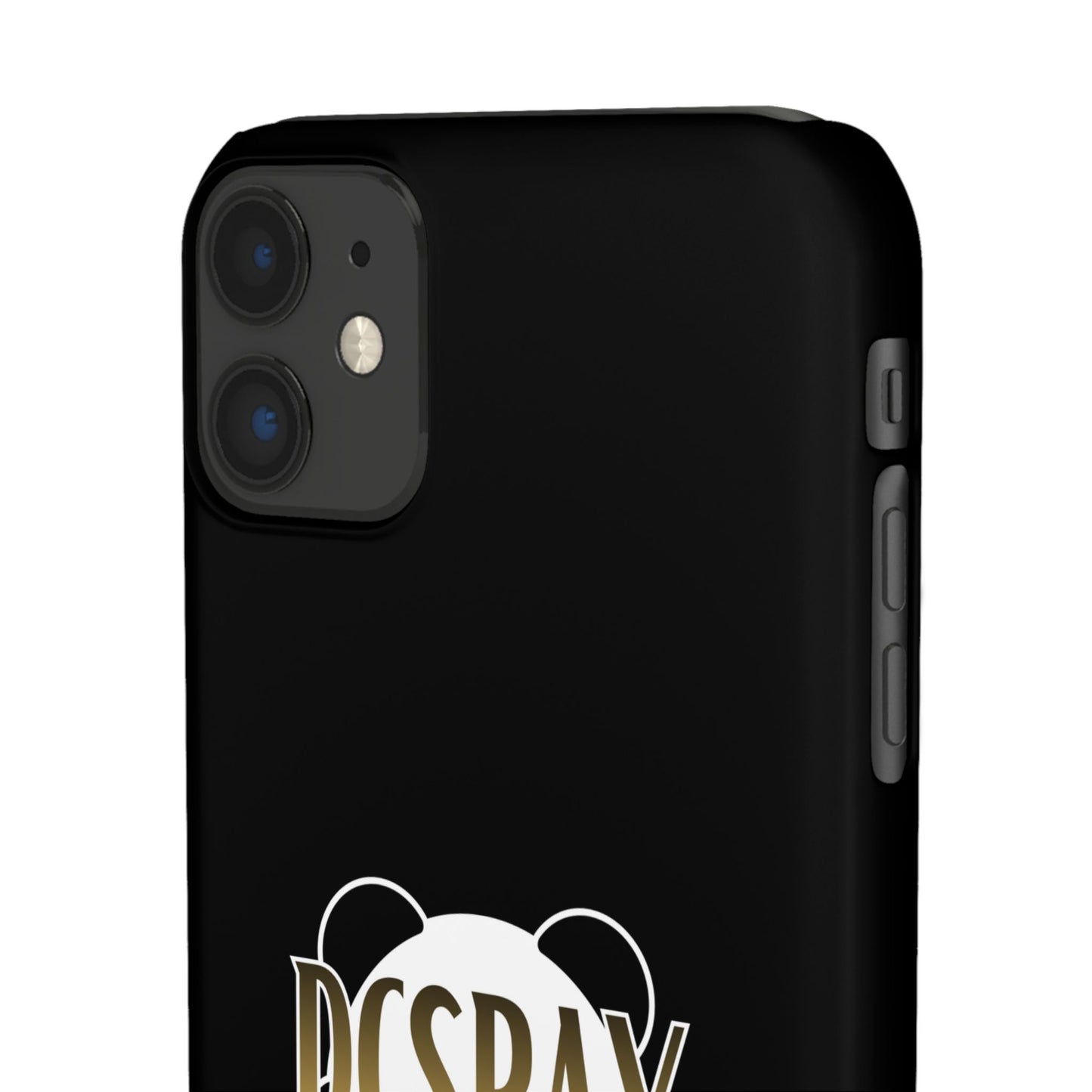 Phone Case — Glossy Black Custom "DCSBAY CUSTOM" Logo Snap Case