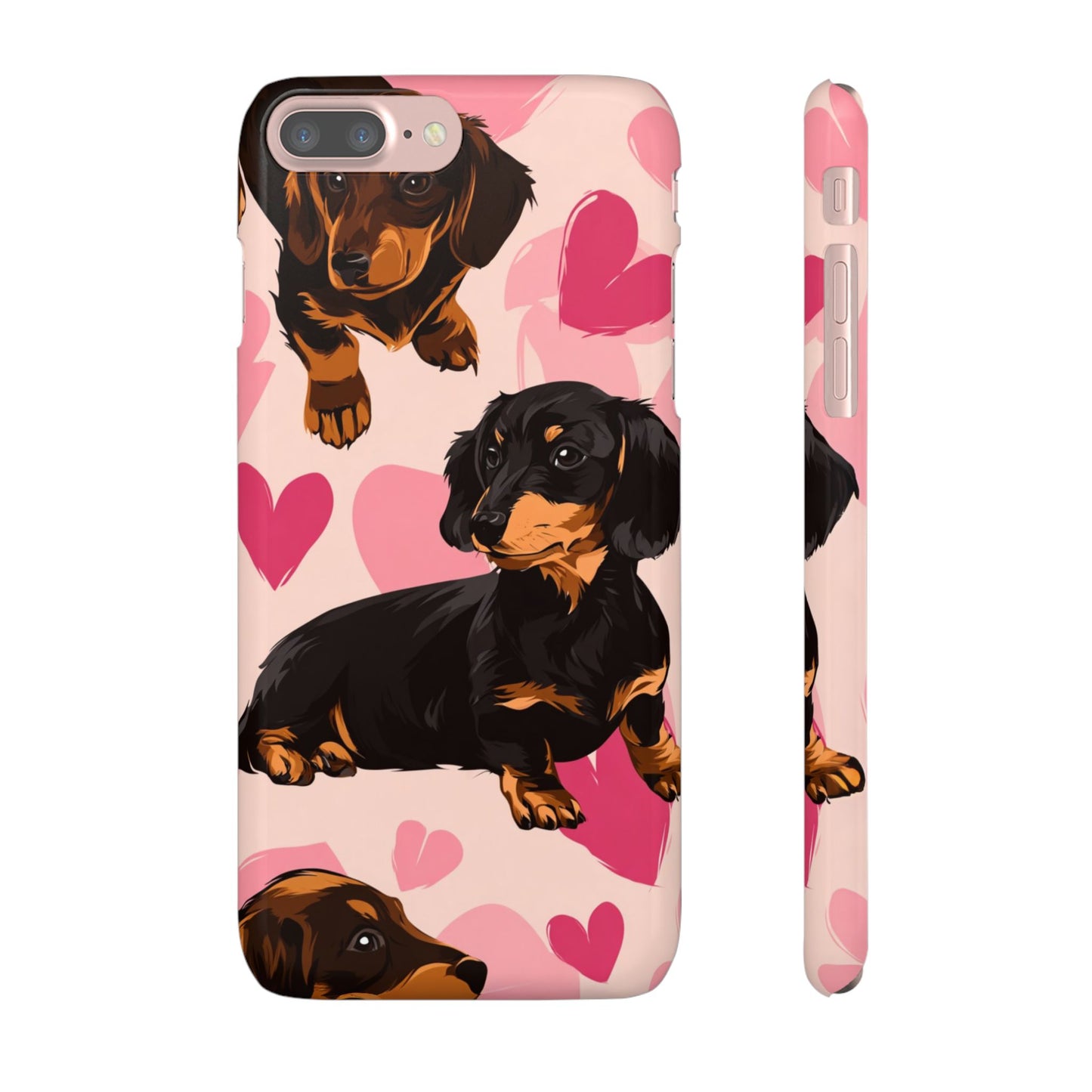 Pink Dachshund Love Phone Case for Iphone and Samsung Customistion and Free Shipping Avvialable