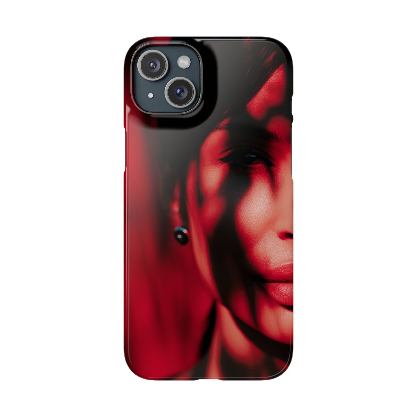 Stylish Snap Cases for Phone, Artistic Phone Cover, Unique Gifts, Red Aesthetic Case, Trendy Accessory, Vibrant Protection
