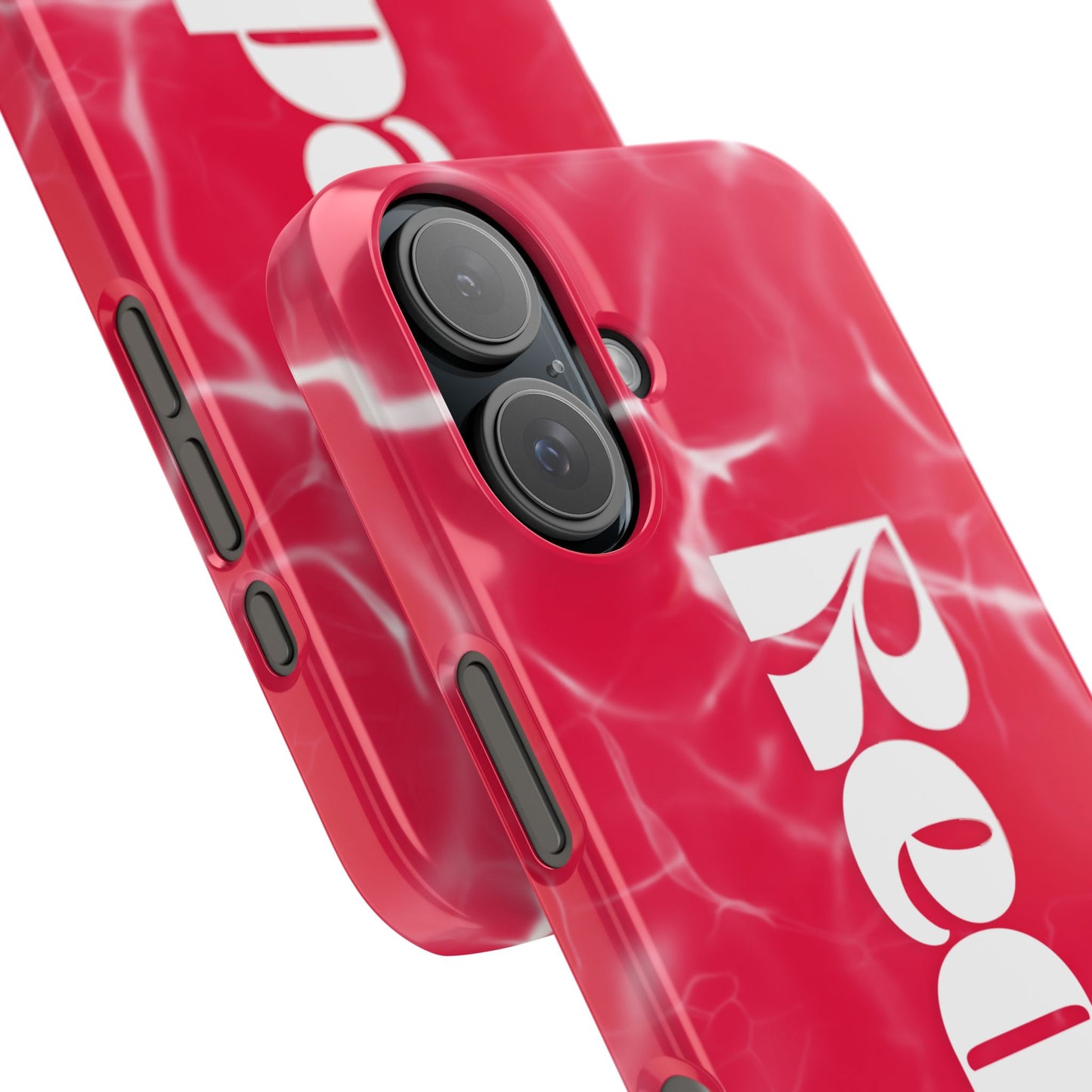Vibrant Red Snap Case for iPhone, Trendy Phone Cover, Gift for Her, Summer Accessory, Stylish Tech Protection