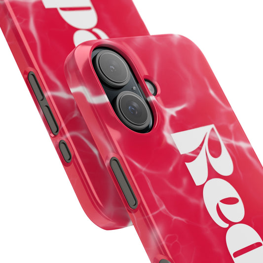 Vibrant Red Snap Case for iPhone, Trendy Phone Cover, Gift for Her, Summer Accessory, Stylish Tech Protection