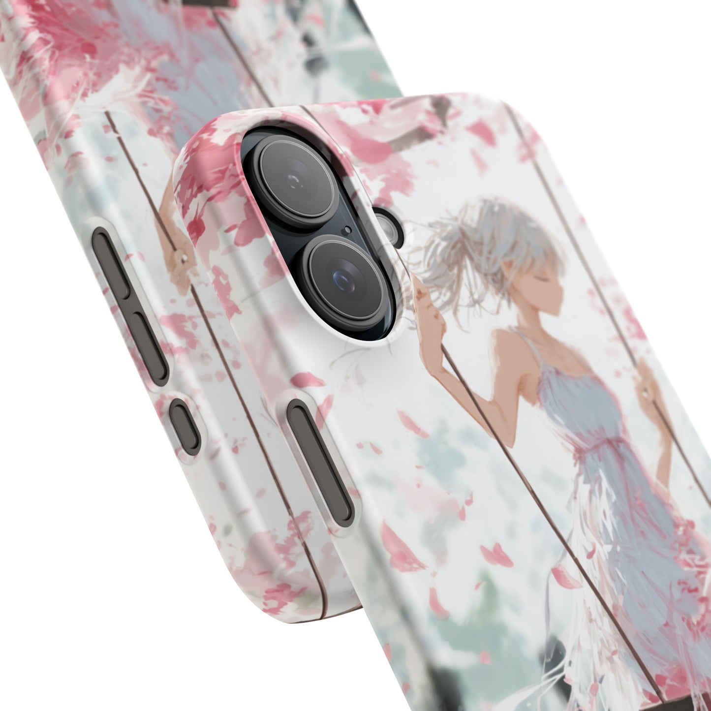 Elegant Floral Snap Cases for iPhone, Personalized Phone Covers, Cute Spring Gifts, Anime Aesthetic Accessories, Flower-themed Cell [...]
