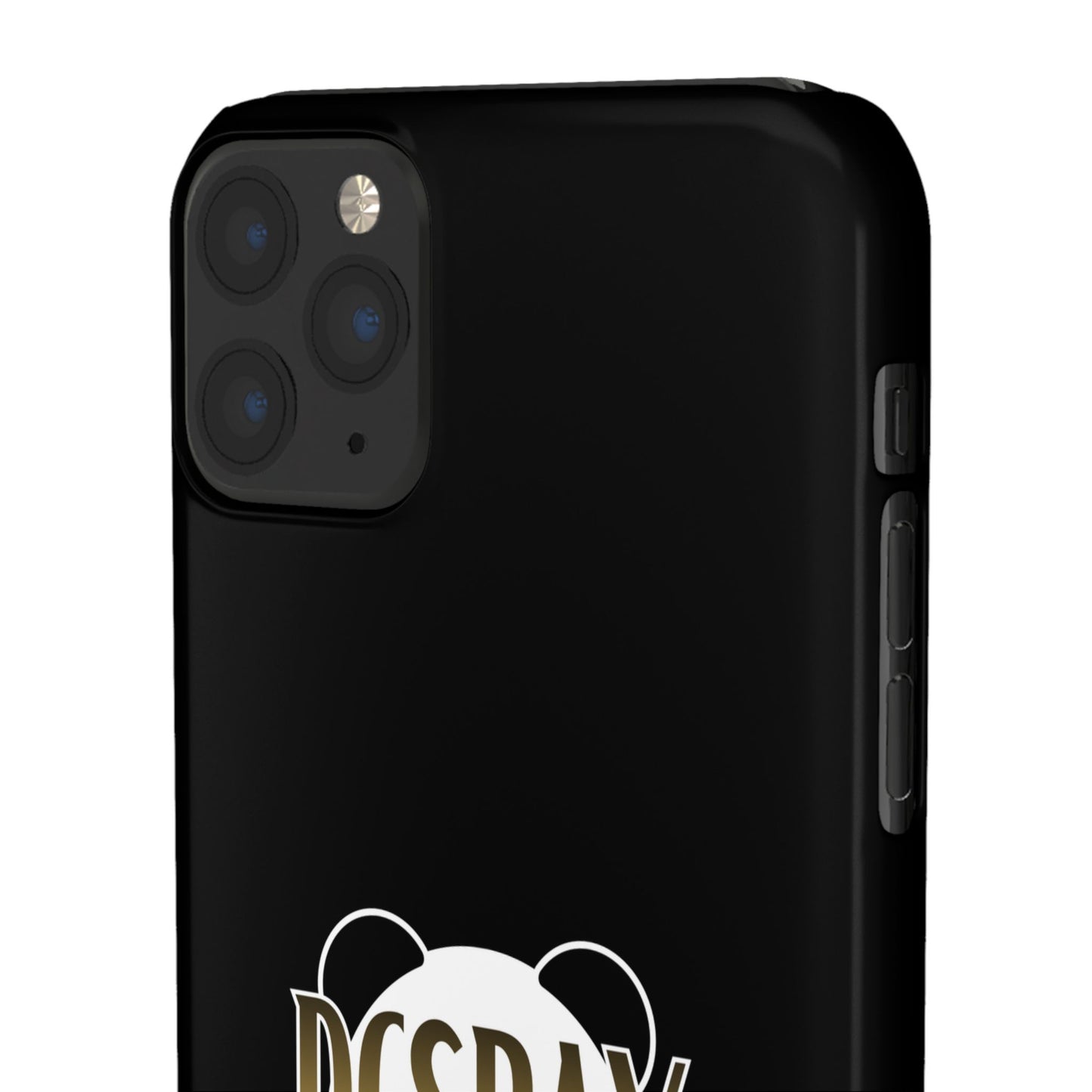 Phone Case — Glossy Black Custom "DCSBAY CUSTOM" Logo Snap Case
