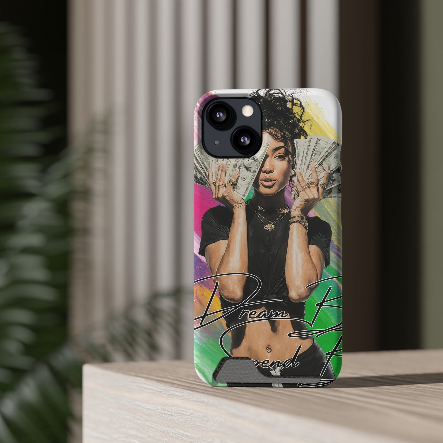 Vibrant Phone Case with Card Holder - Dream Big, Stylish Accessory for Teens & Young Adults, Perfect Gift for Birthdays, Graduations, [...]