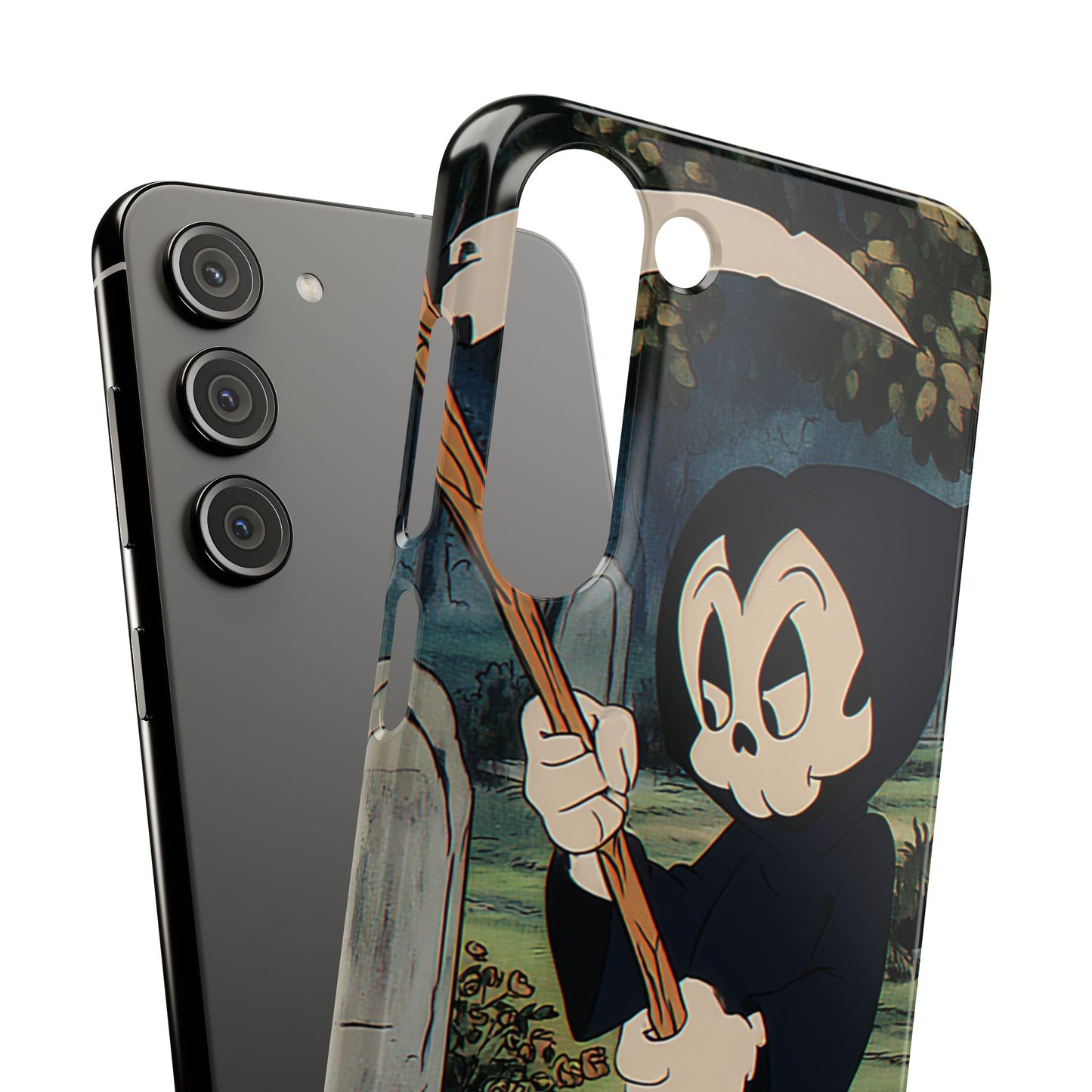 Grim Reaper Snap Case, Halloween Phone Case, Cute Death Phone Cover, Spooky Accessories, Unique Phone Protector
