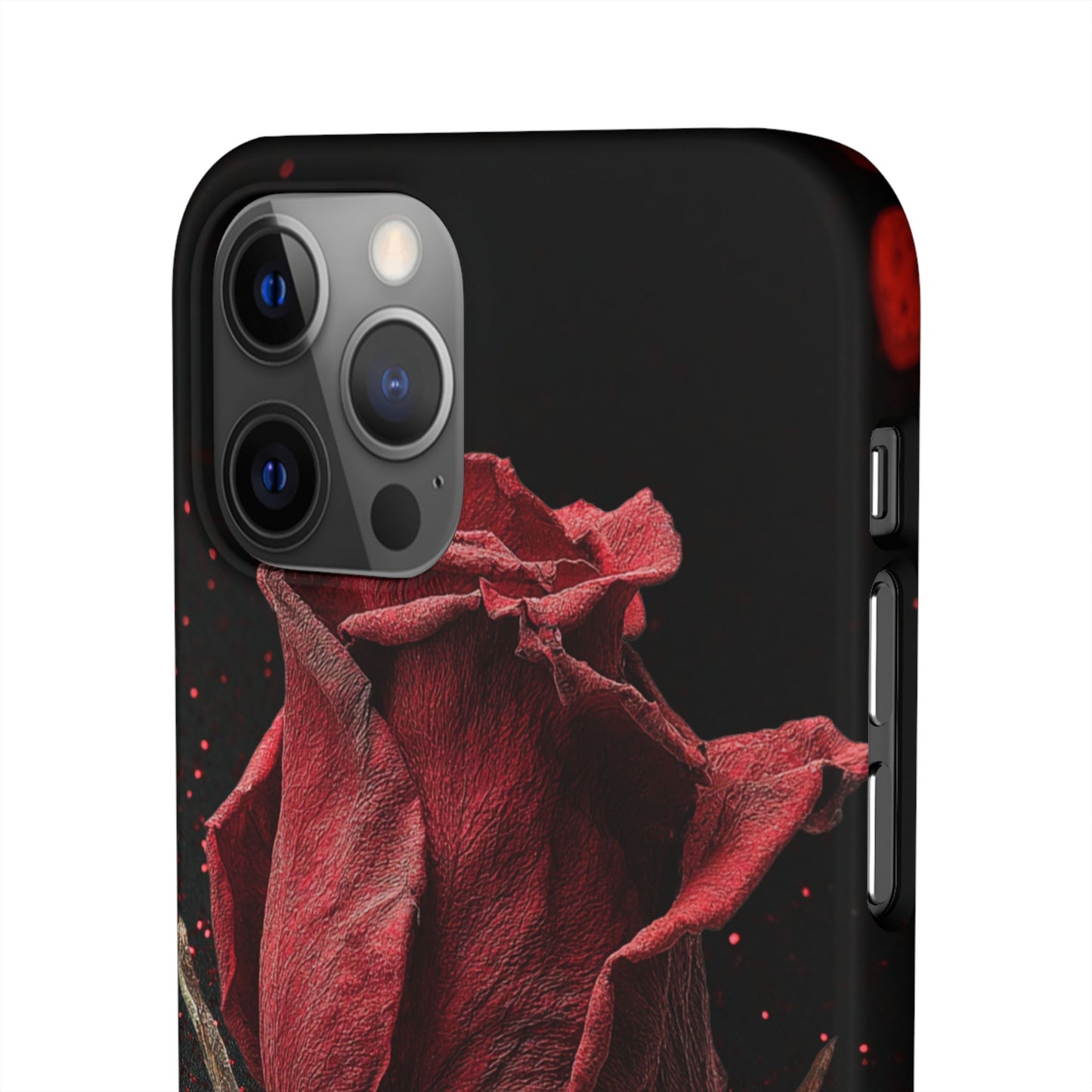 Romantic Rose Snap Case, Floral Phone Cover, Valentines Day Gift, Trendy Mobile Accessory, Heart Design Case, Elegant Phone Protector
