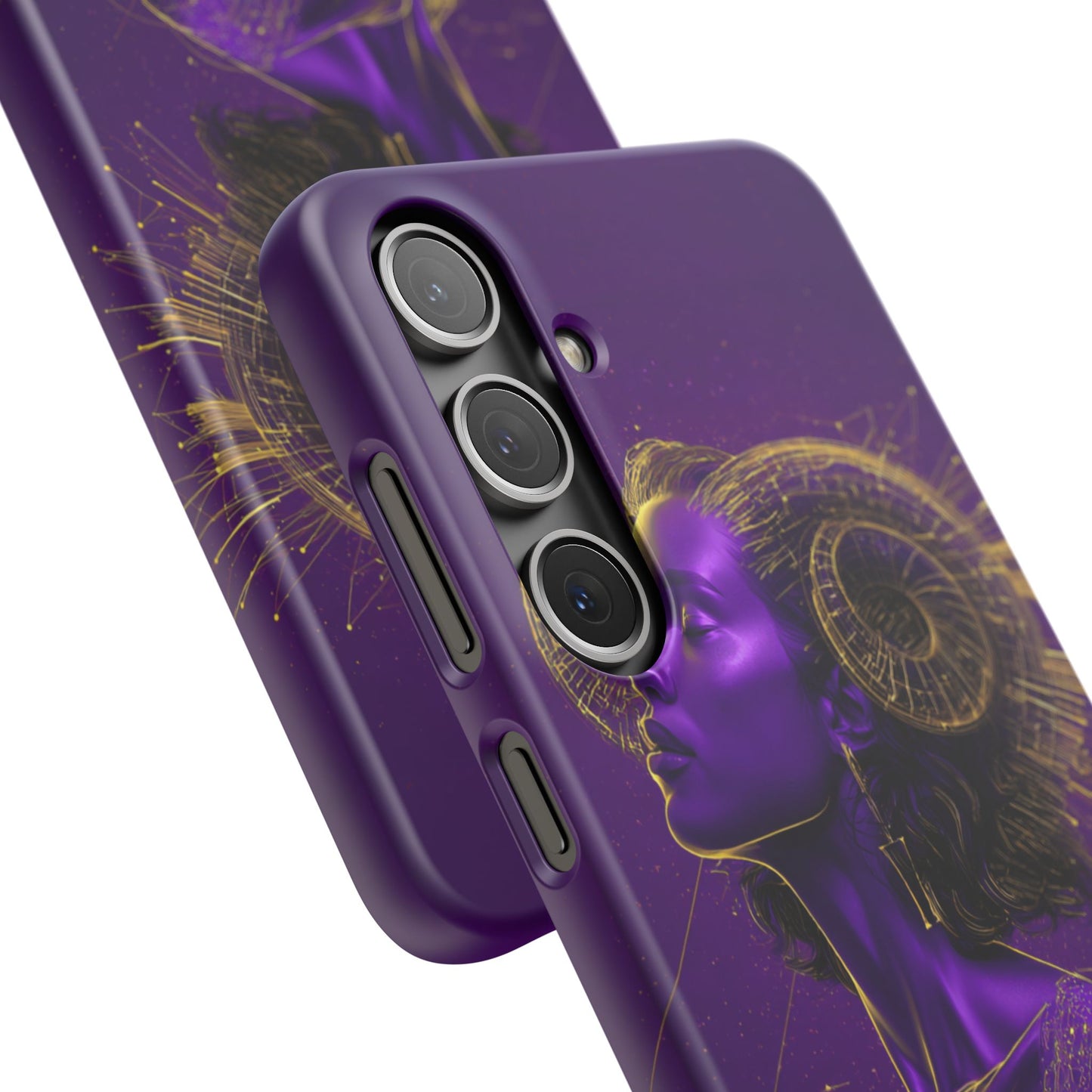 Purple & Gold Celestial Virgo Phone Case – Snap Cover for Samsung & iPhone