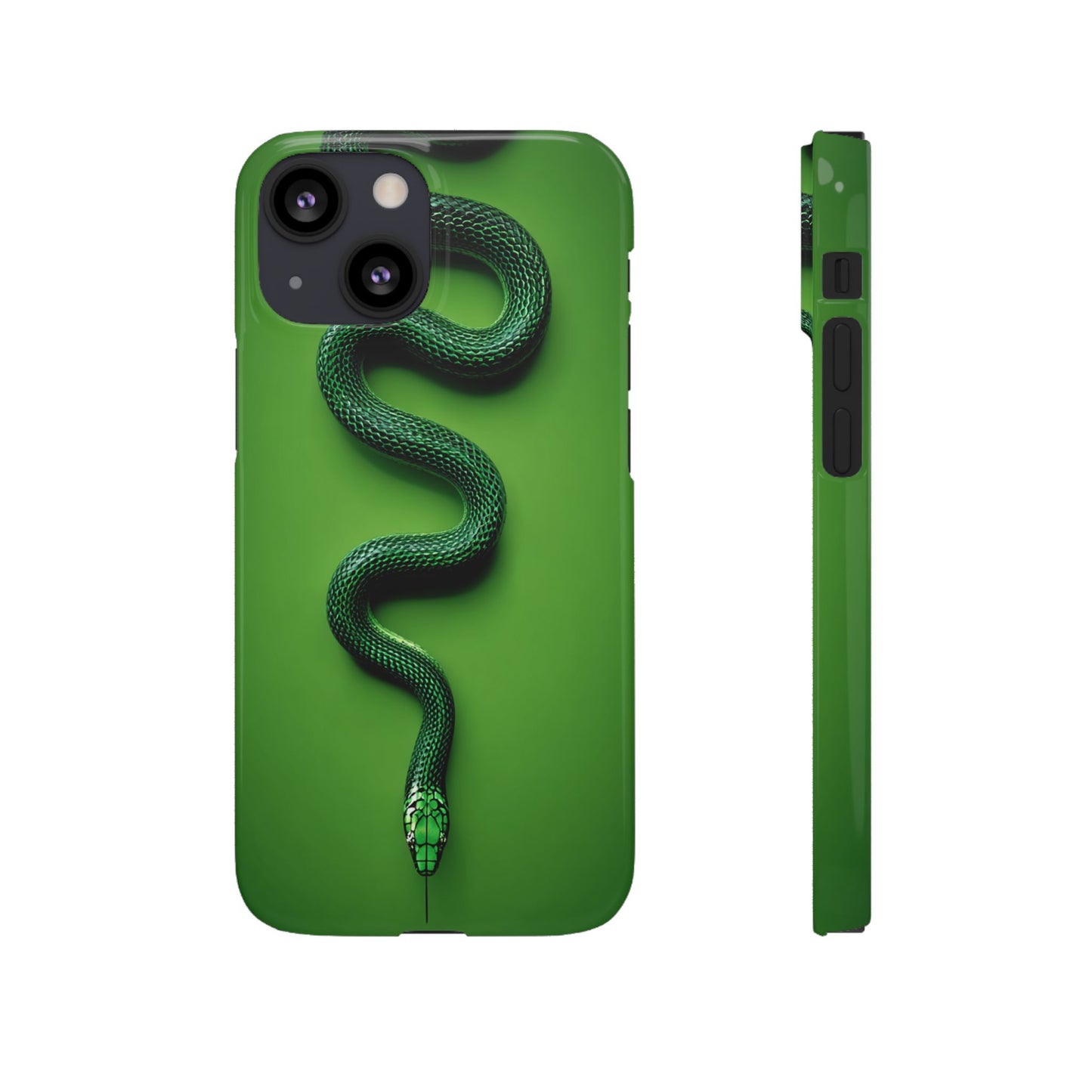 Green Snake Snap Case for iPhone, Stylish Phone Cover, Unique Gift, Trendy Accessory, Birthday, Nature Lover's Phone Case