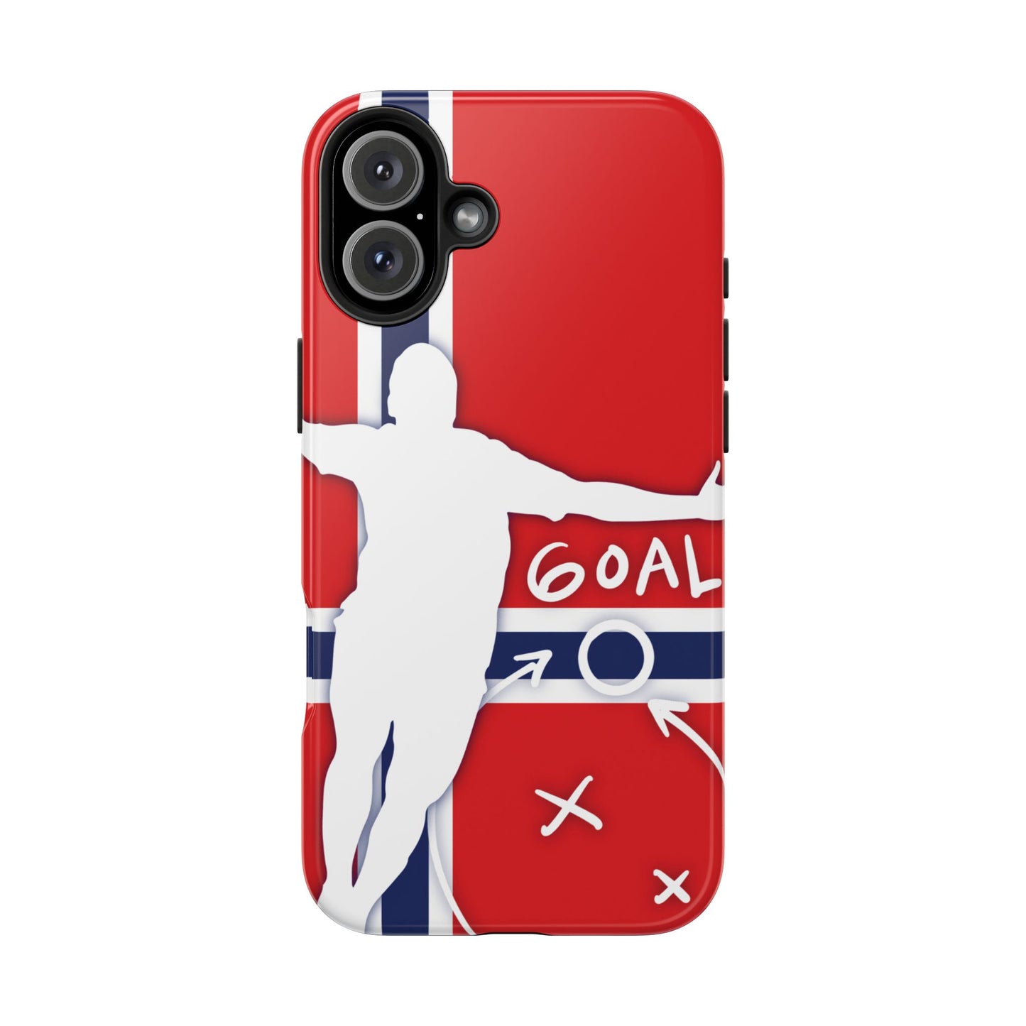 Norway Soccer Tough Phone Case — 'Goal' Silhouette Protective Cover