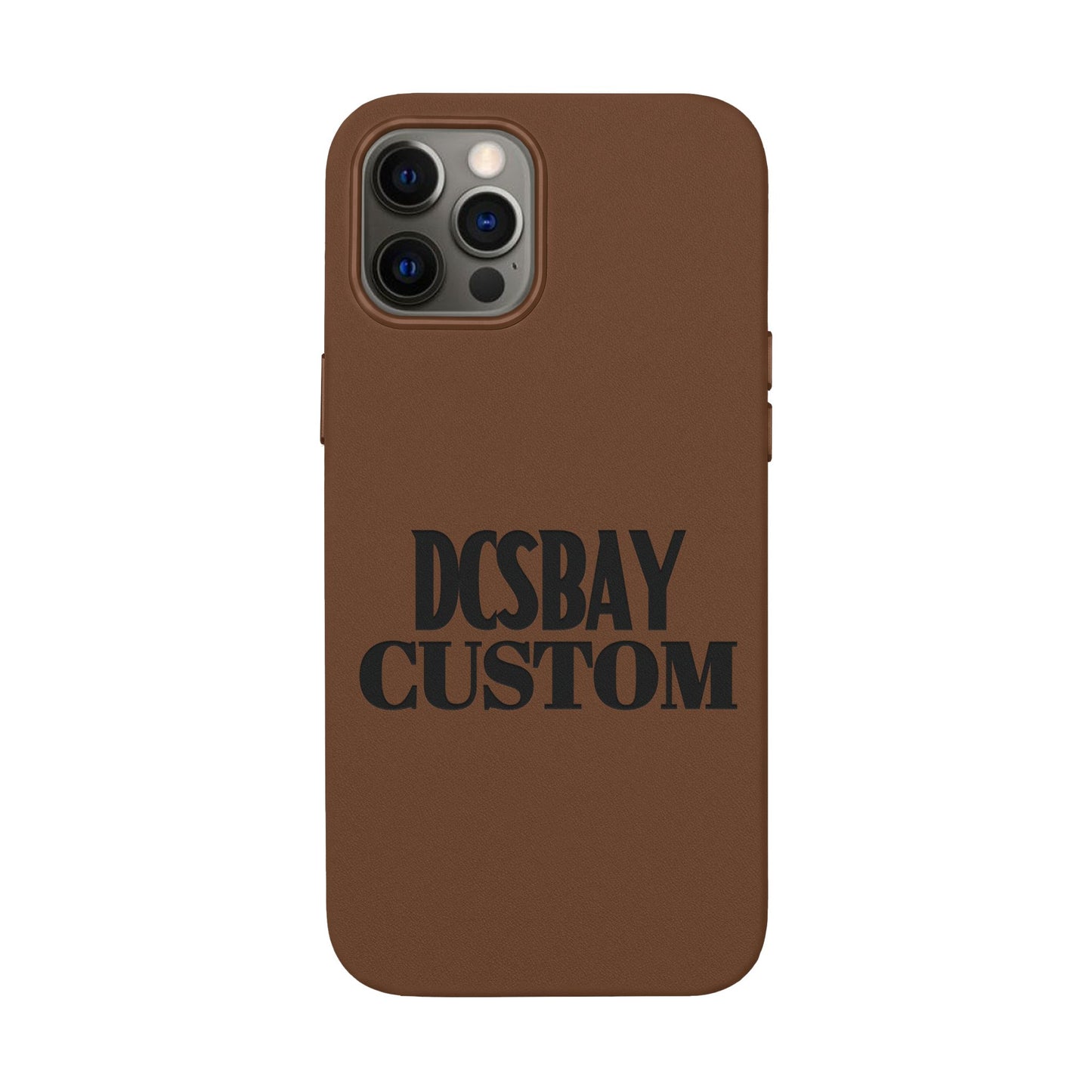Engraved PU Leather Phone Case — Minimal Bear Silhouette