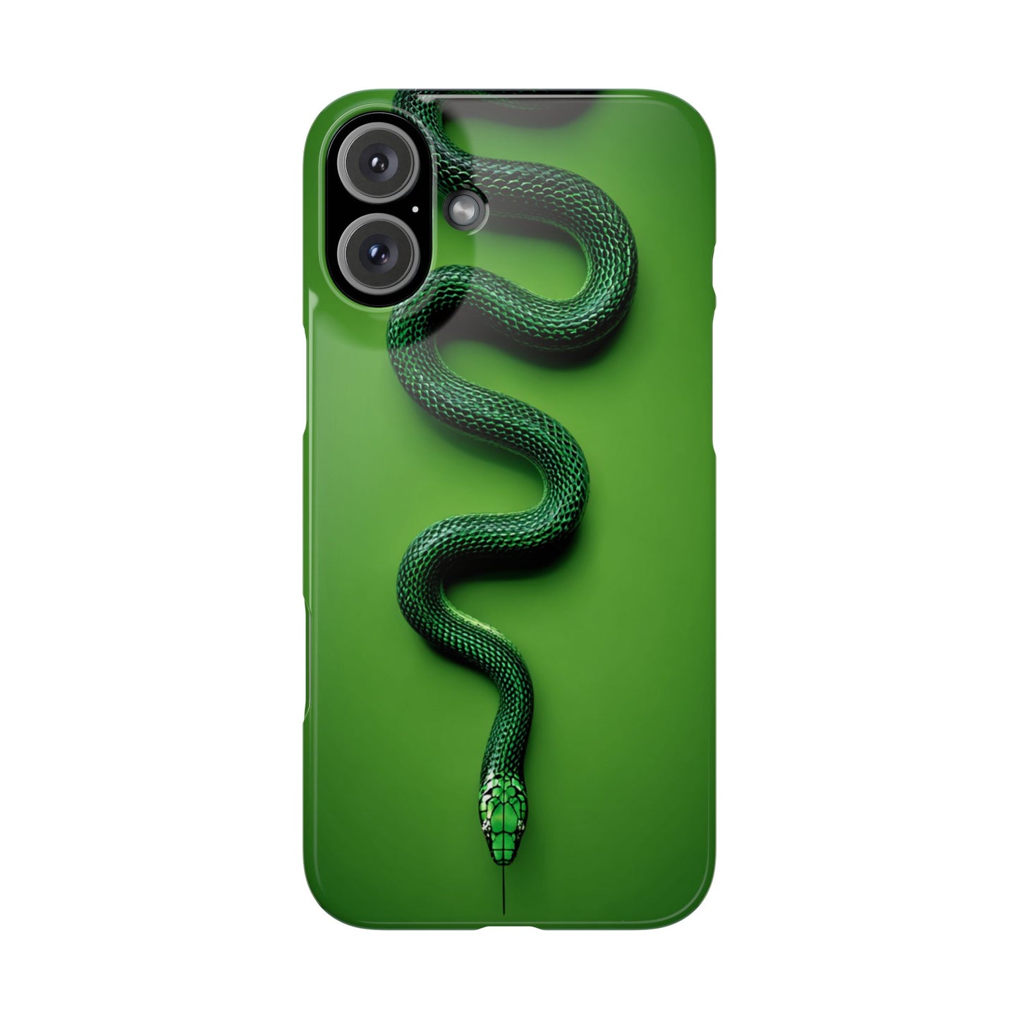Green Snake Snap Case for iPhone, Stylish Phone Cover, Unique Gift, Trendy Accessory, Birthday, Nature Lover's Phone Case