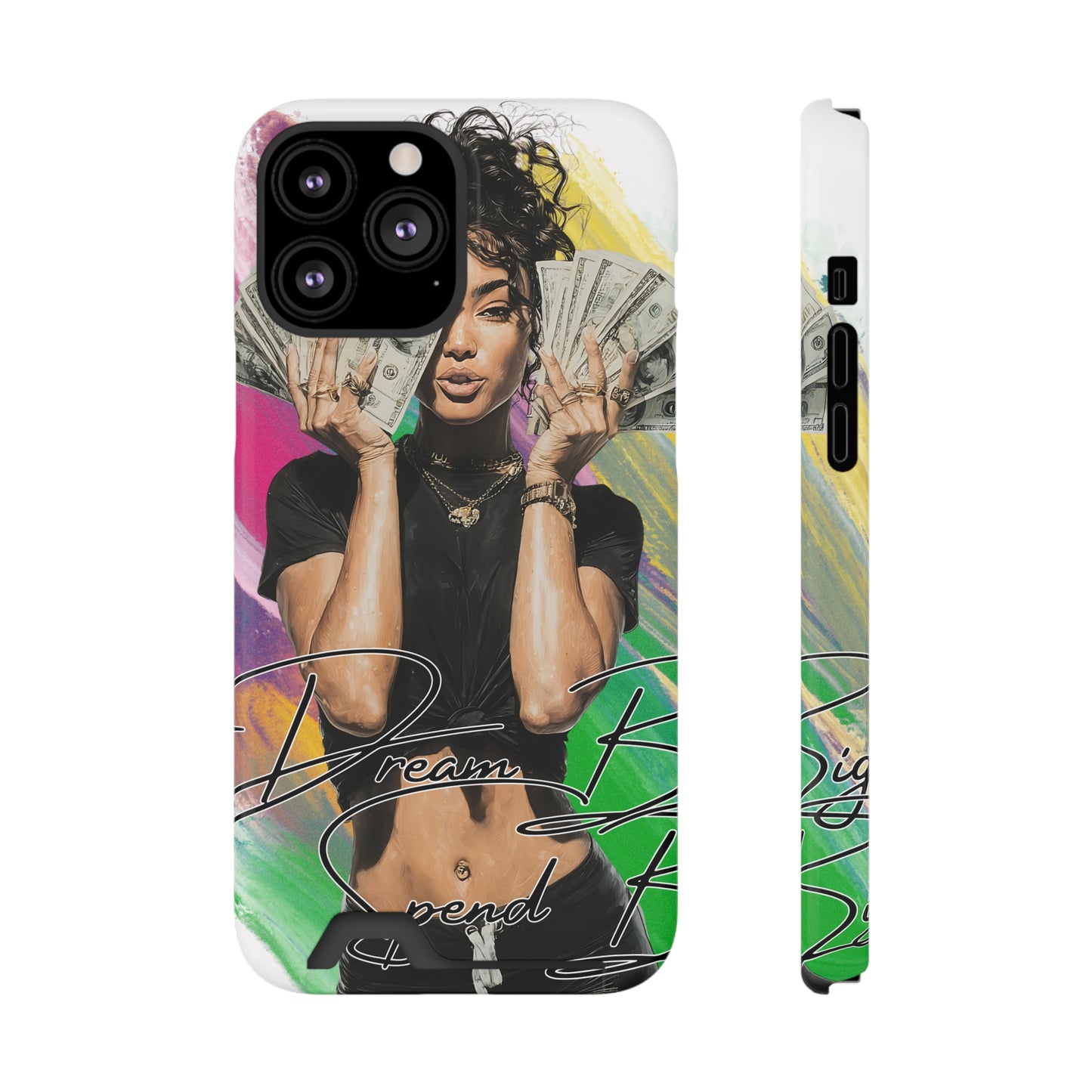 Vibrant Phone Case with Card Holder - Dream Big, Stylish Accessory for Teens & Young Adults, Perfect Gift for Birthdays, Graduations, [...]