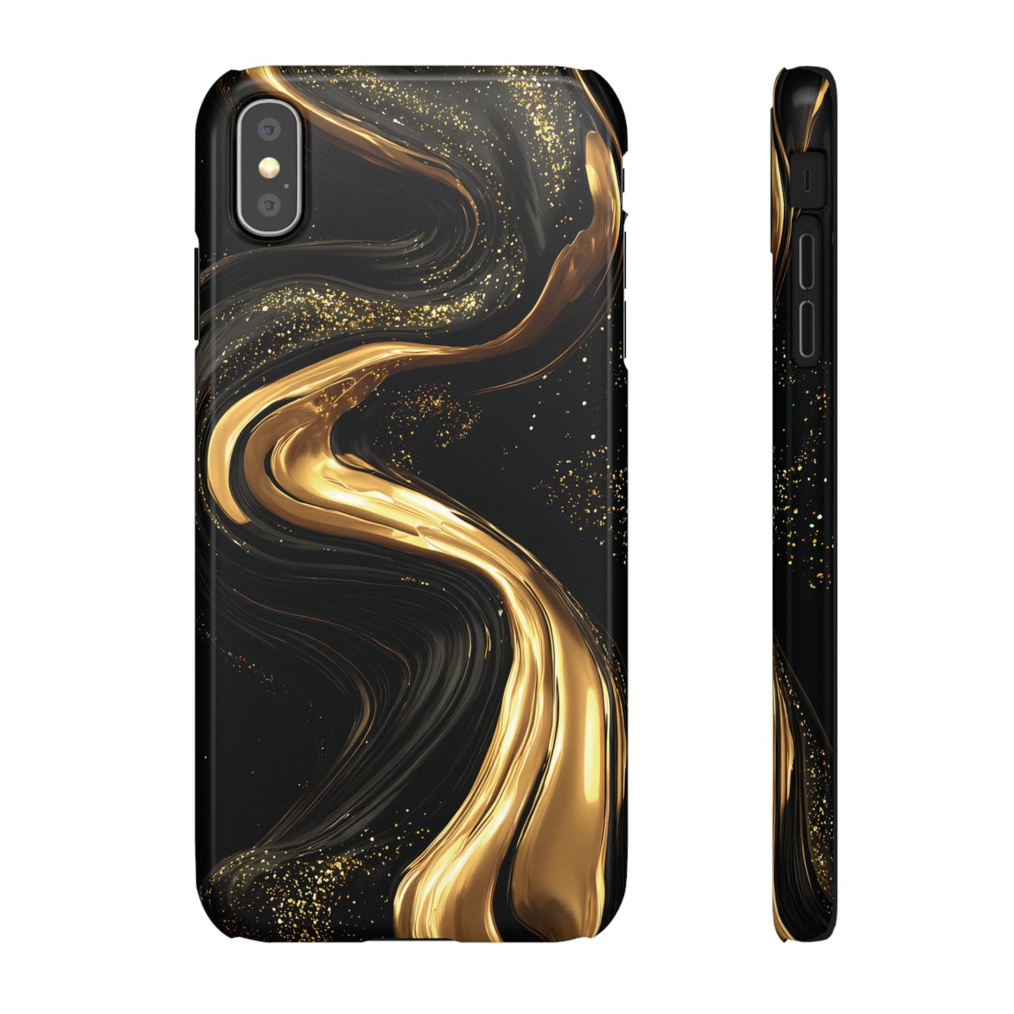 Elegant Gold Swirl Snap Case - Stylish Phone Cover, Modern Accessory, Gift for Her, Luxe Phone Case, Trendy Decor