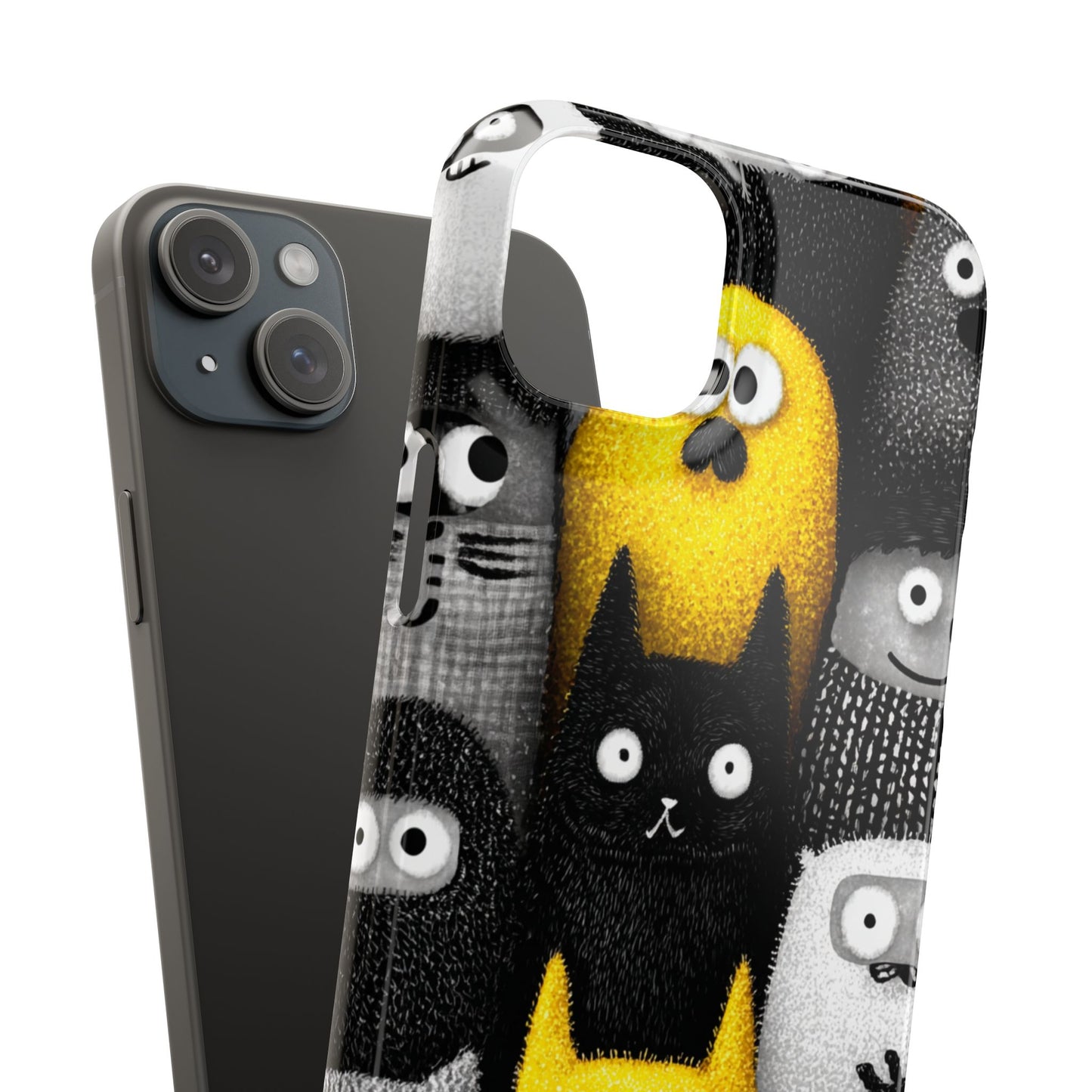 Colorful Character Snap Cases, Cute Phone Cover, Unique Gift for Kids, Fun Accessory, Perfect for Birthdays, Holidays