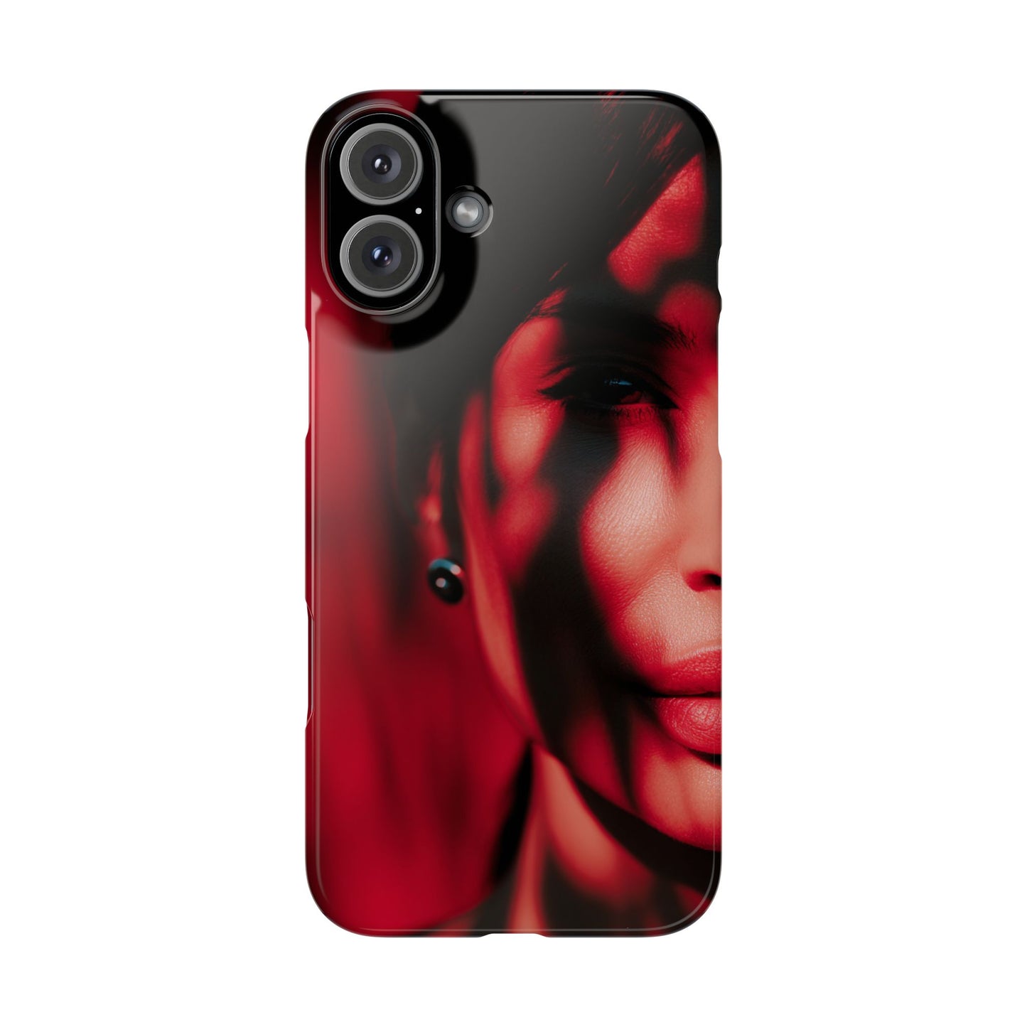 Stylish Snap Cases for Phone, Artistic Phone Cover, Unique Gifts, Red Aesthetic Case, Trendy Accessory, Vibrant Protection