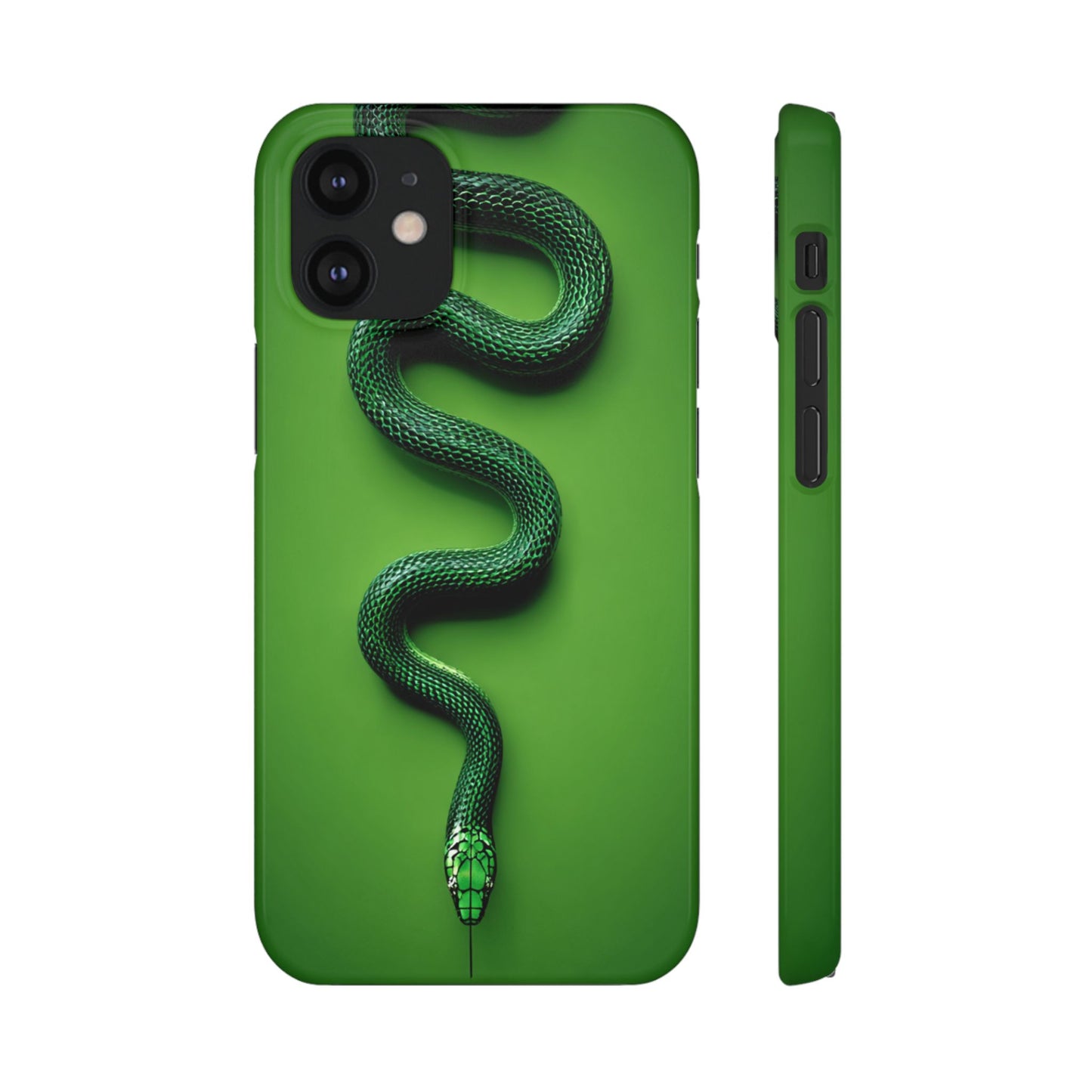 Green Snake Snap Case for iPhone, Stylish Phone Cover, Unique Gift, Trendy Accessory, Birthday, Nature Lover's Phone Case
