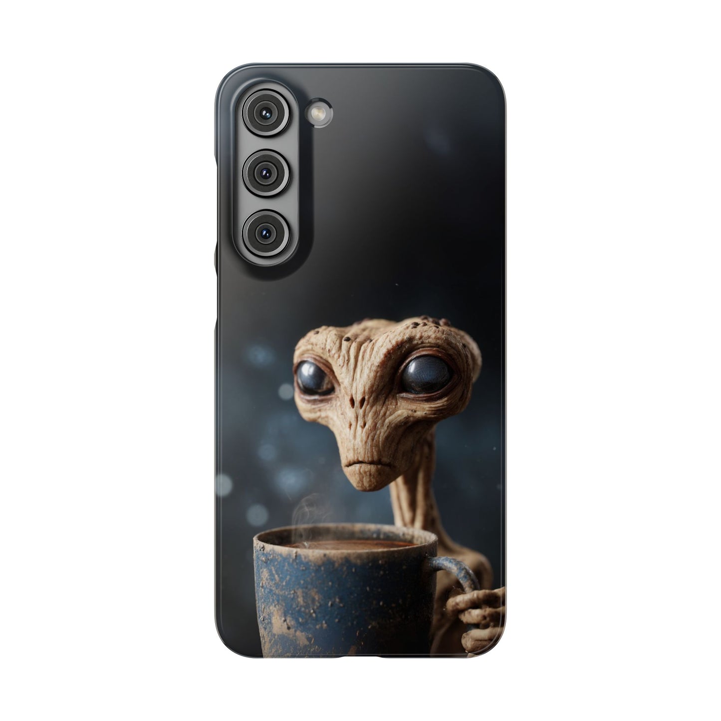 Alien Coffee Snap Case, Unique Phone Cover, Pop Culture Accessory, Gift for Sci-Fi Lovers, Customizable Phone Case