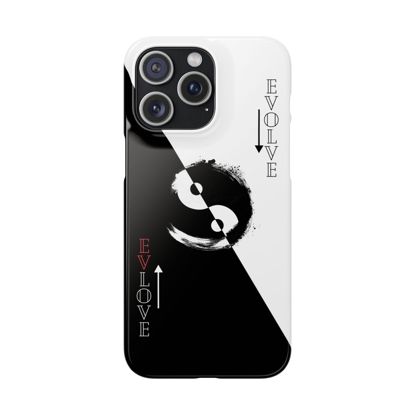 Yin Yang Evolve Black and White Snap Case Cover for iPhone and Samsung