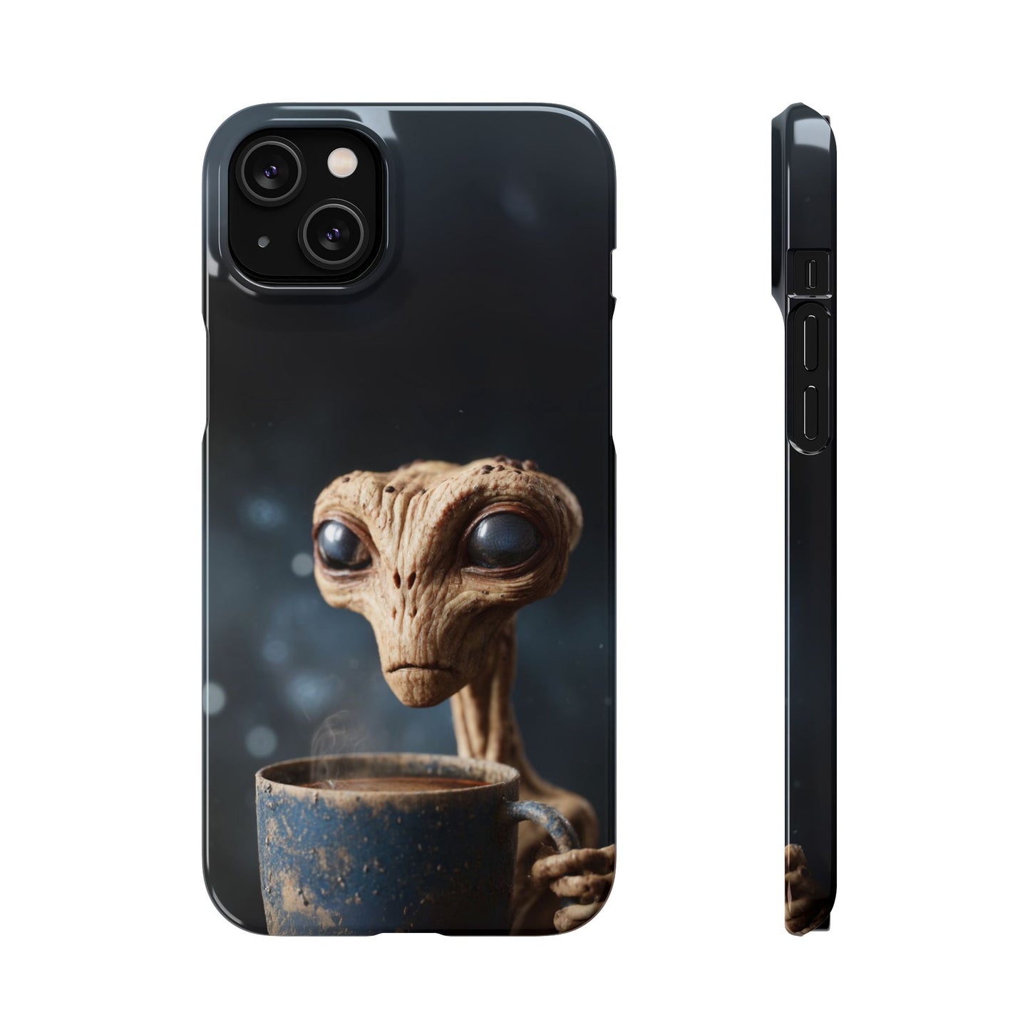 Alien Coffee Snap Case, Unique Phone Cover, Pop Culture Accessory, Gift for Sci-Fi Lovers, Customizable Phone Case