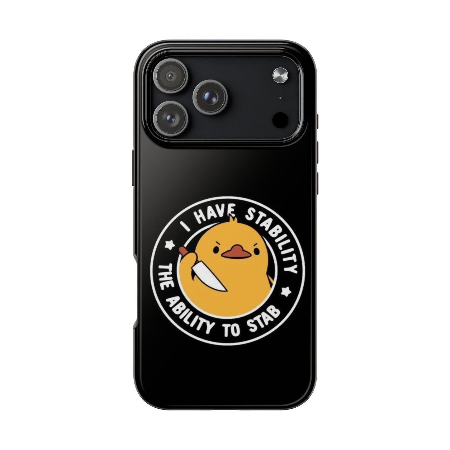 Funny Duck iPhone 17 Tough Phone Case | Cute Cartoon Duck, Protective Hard Shell