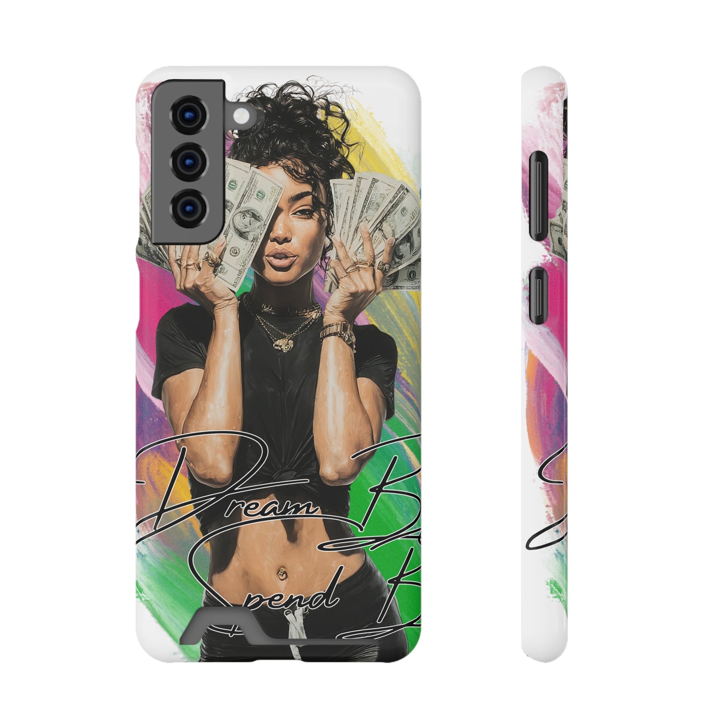 Vibrant Phone Case with Card Holder - Dream Big, Stylish Accessory for Teens & Young Adults, Perfect Gift for Birthdays, Graduations, [...]