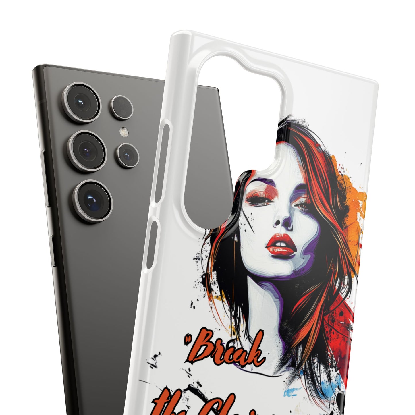 Empowering Art Snap Cases, Phone Cover, Break the Chains of Silence, Unique Gift, Inspirational Tech Accessories